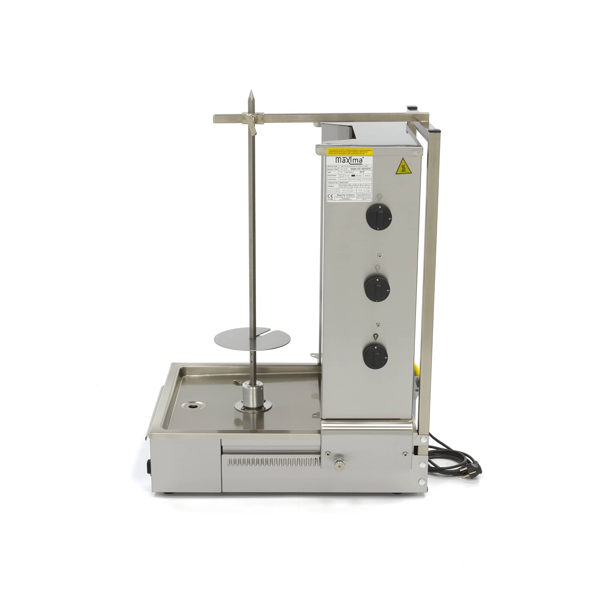 Kebab Grill - 3 Burners - 40kg Meat - Gas — 3