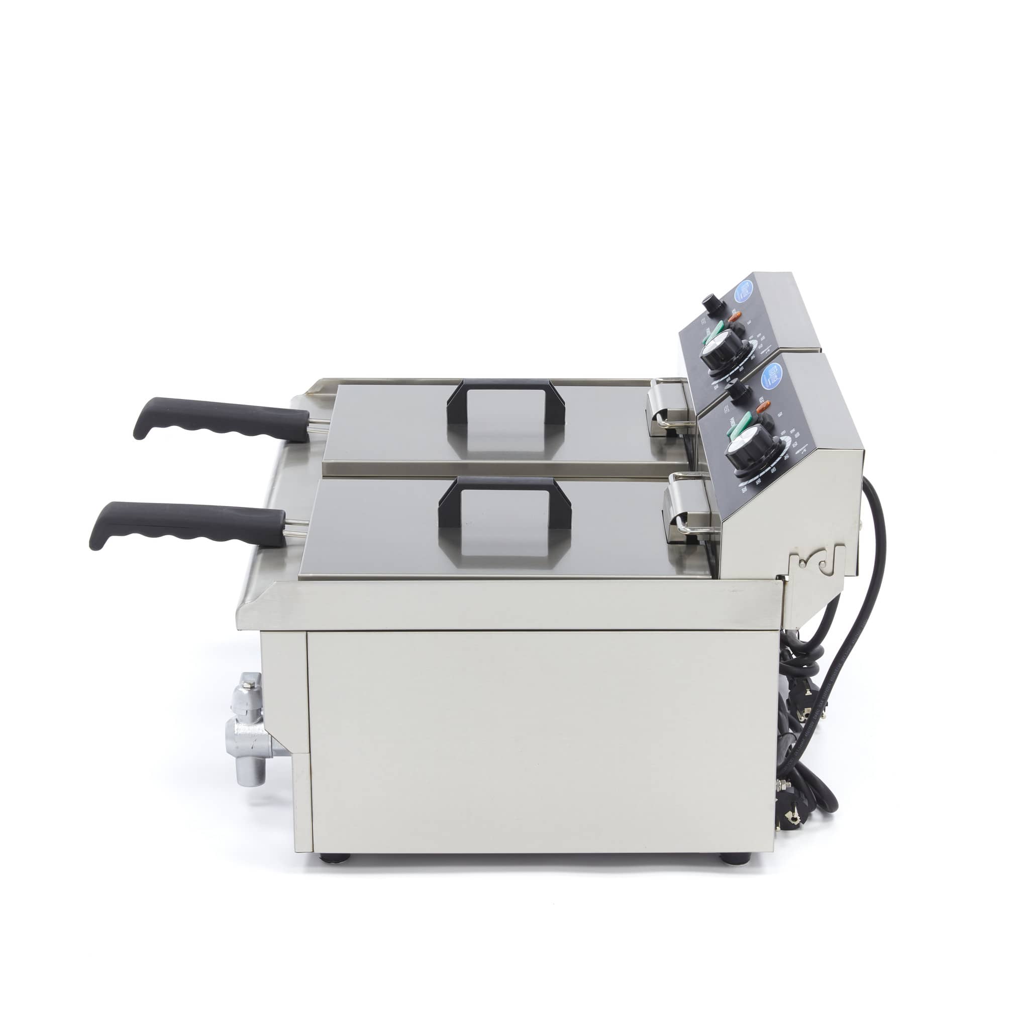 Deep Fryer - 2 x 10L - 2 Baskets - with Drain Tap — 3