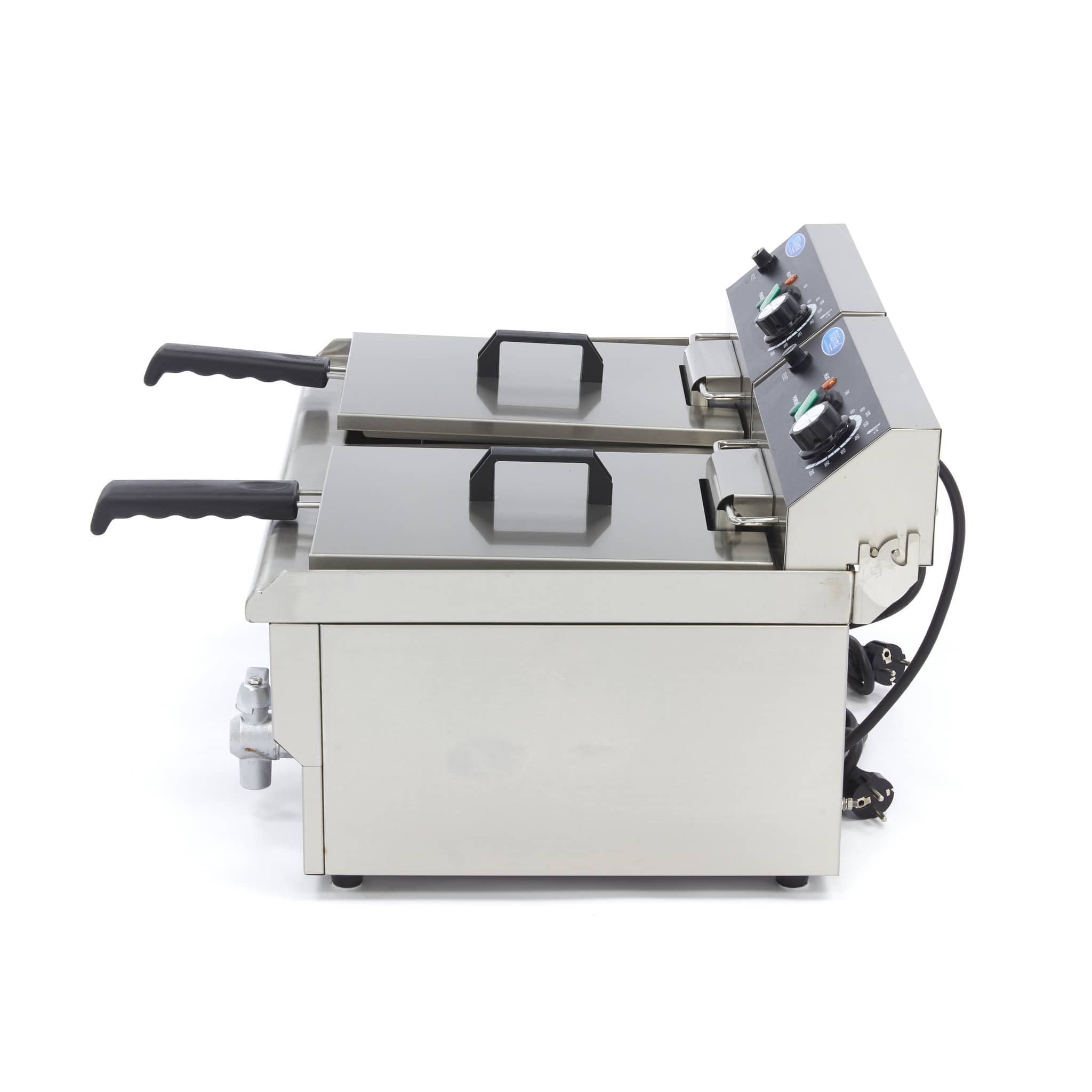 Deep Fryer - 2 x 13L - 2 Baskets - with Drain Tap — 3