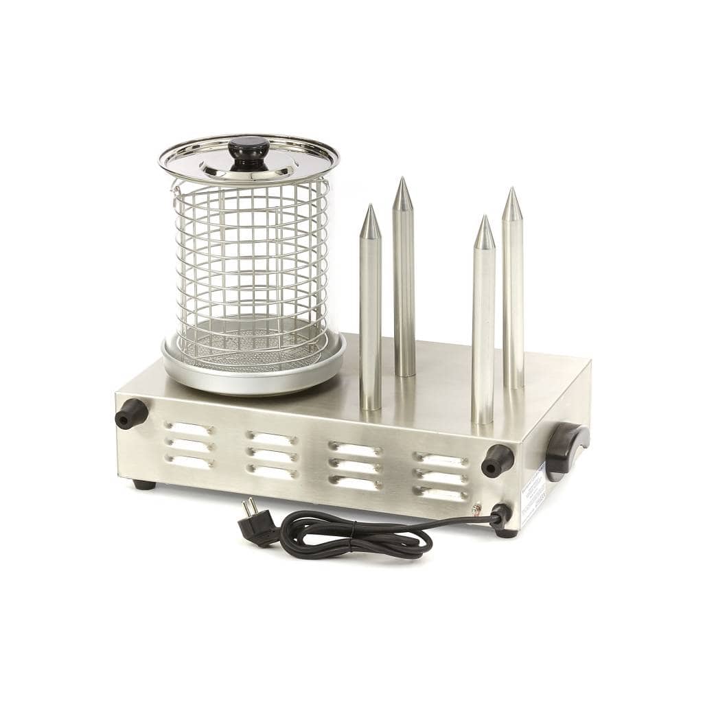 Hot Dog Warmer - Ø20 x 24cm - Dishwasher Safe - with 4 Spikes — 4