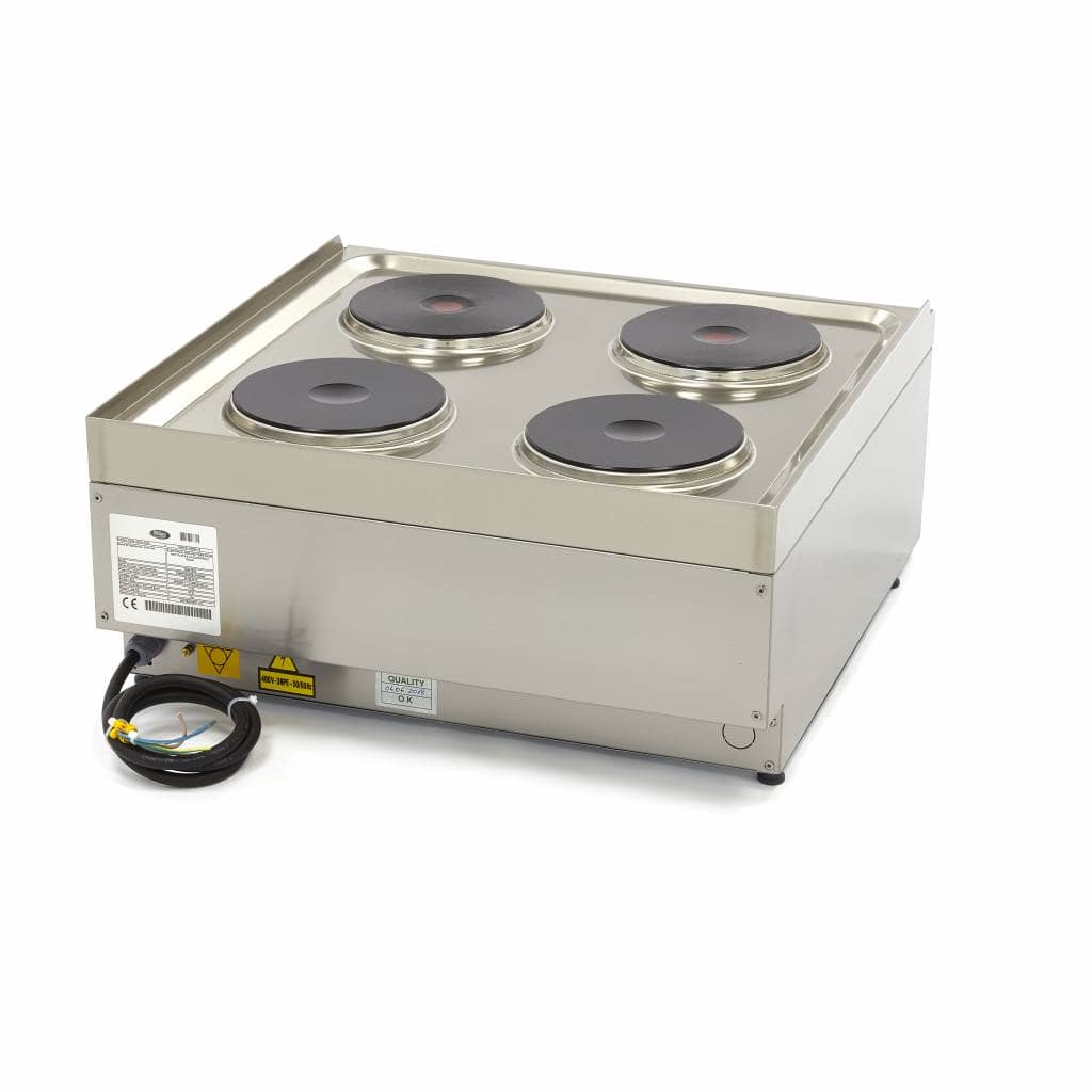 Commercial Grade Cooker - 4 Burners - Double Unit - 60cm Deep - 400V — 4