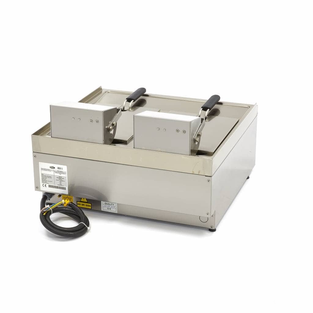 Deep Fryer - 2 x 10L - 2 Baskets - with Drain Tap - 400V — 4