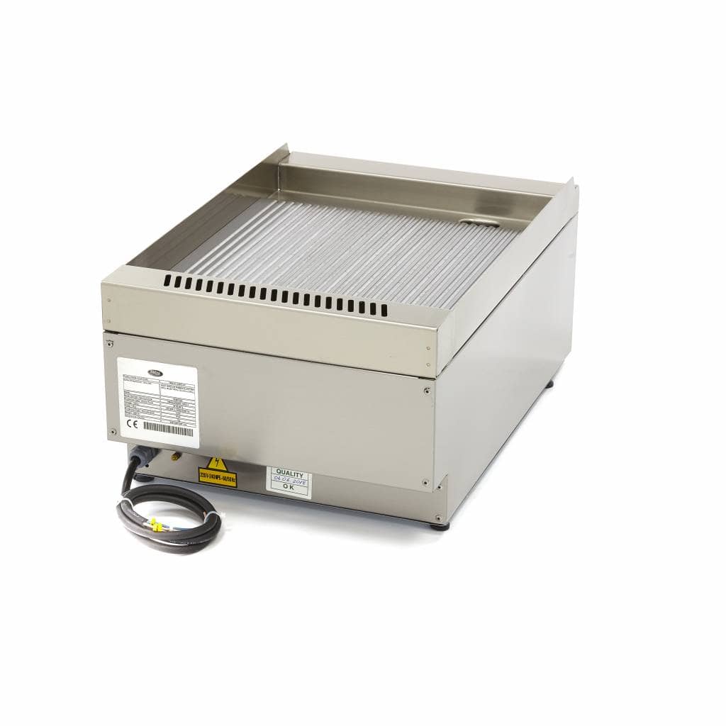 Commercial Grade Griddle - Grooved - Single Unit - 60cm Deep - Electric — 4