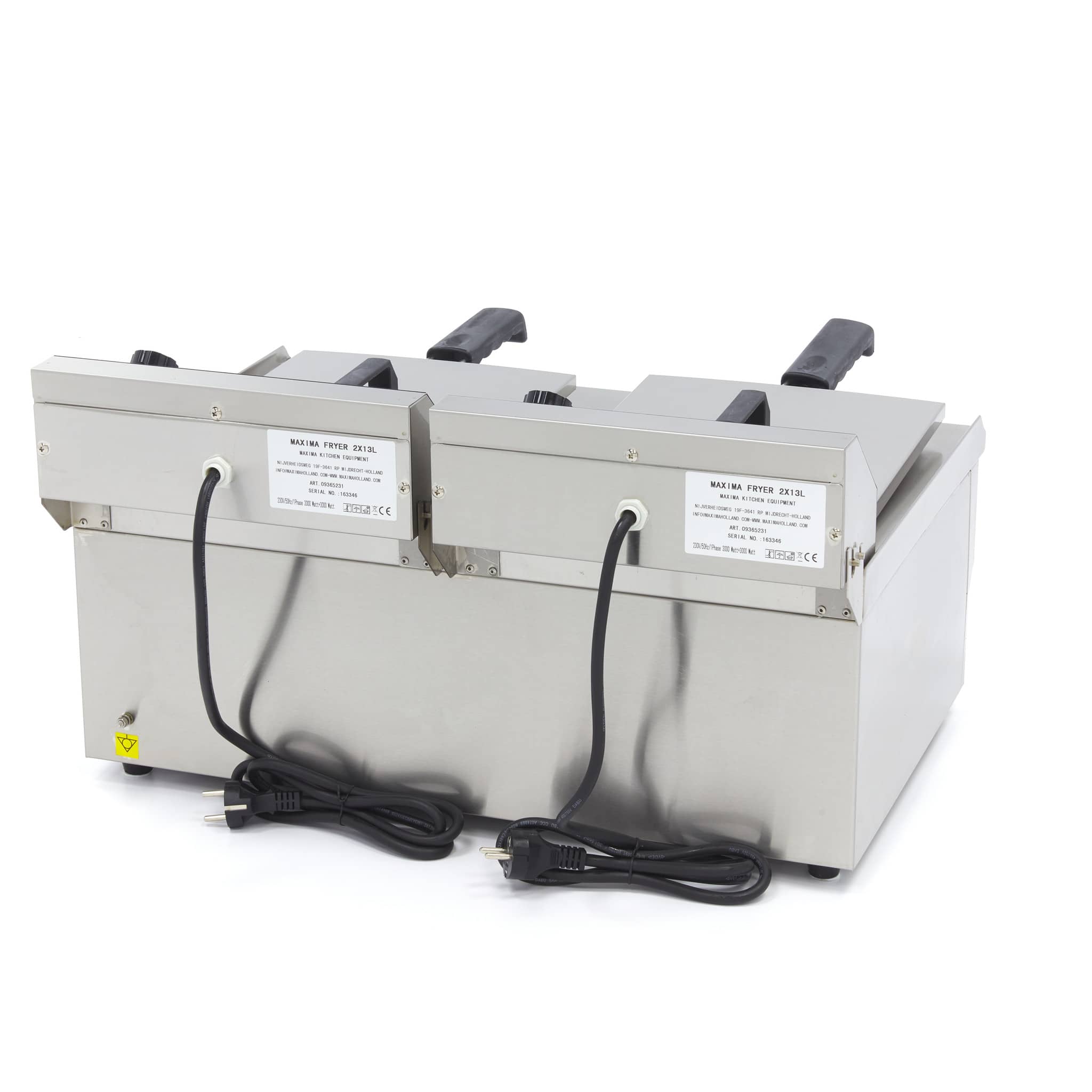 Deep Fryer - 2 x 13L - 2 Baskets - with Drain Tap — 4