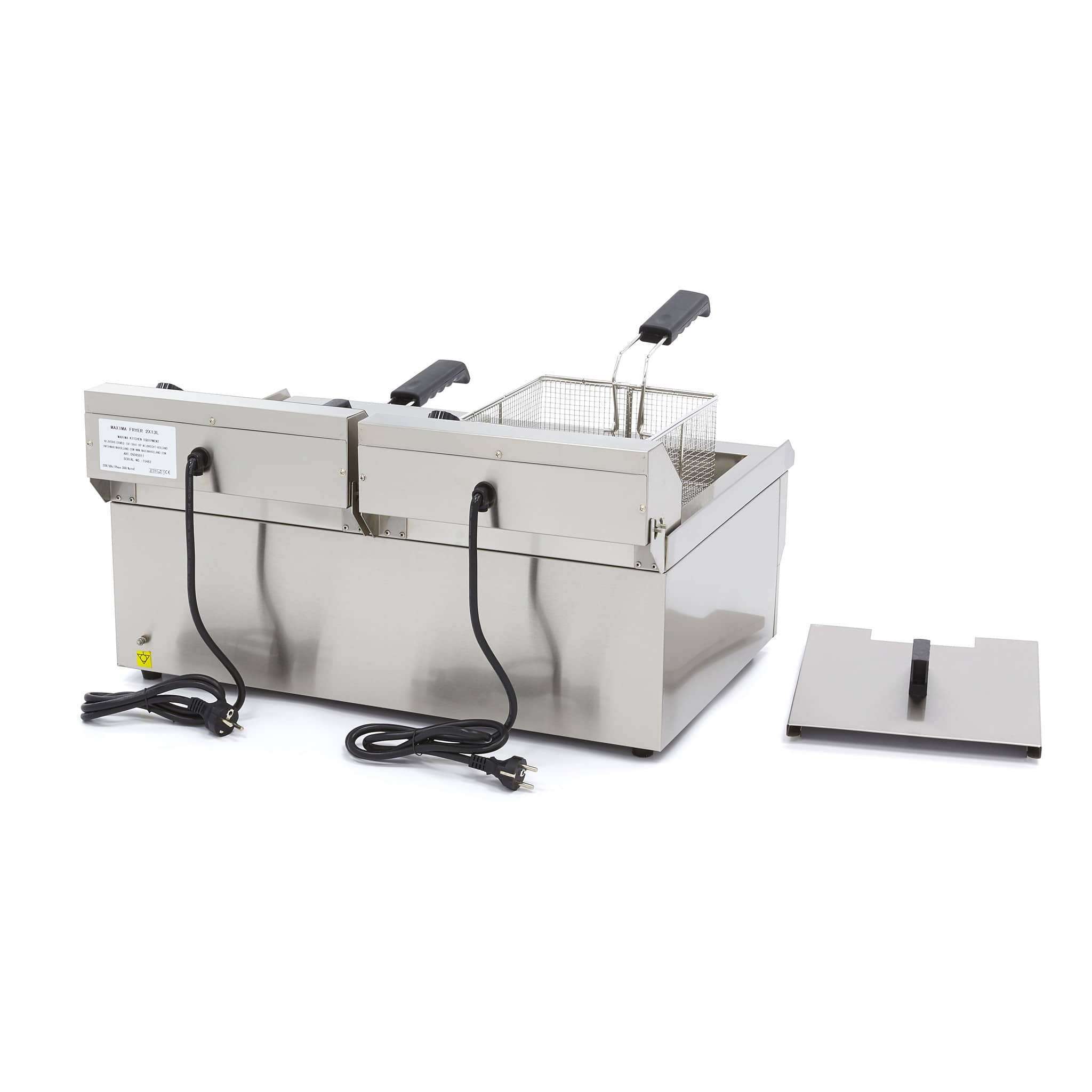 Deep Fryer - 2 x 16L - 2 Baskets - with Drain Tap — 4
