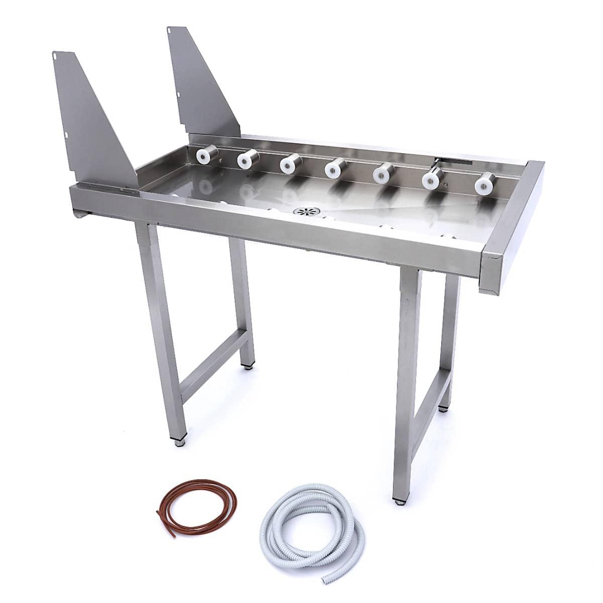 Stainless Steel Straight Roller Table - for Rack Conveyor Dishwasher — 12