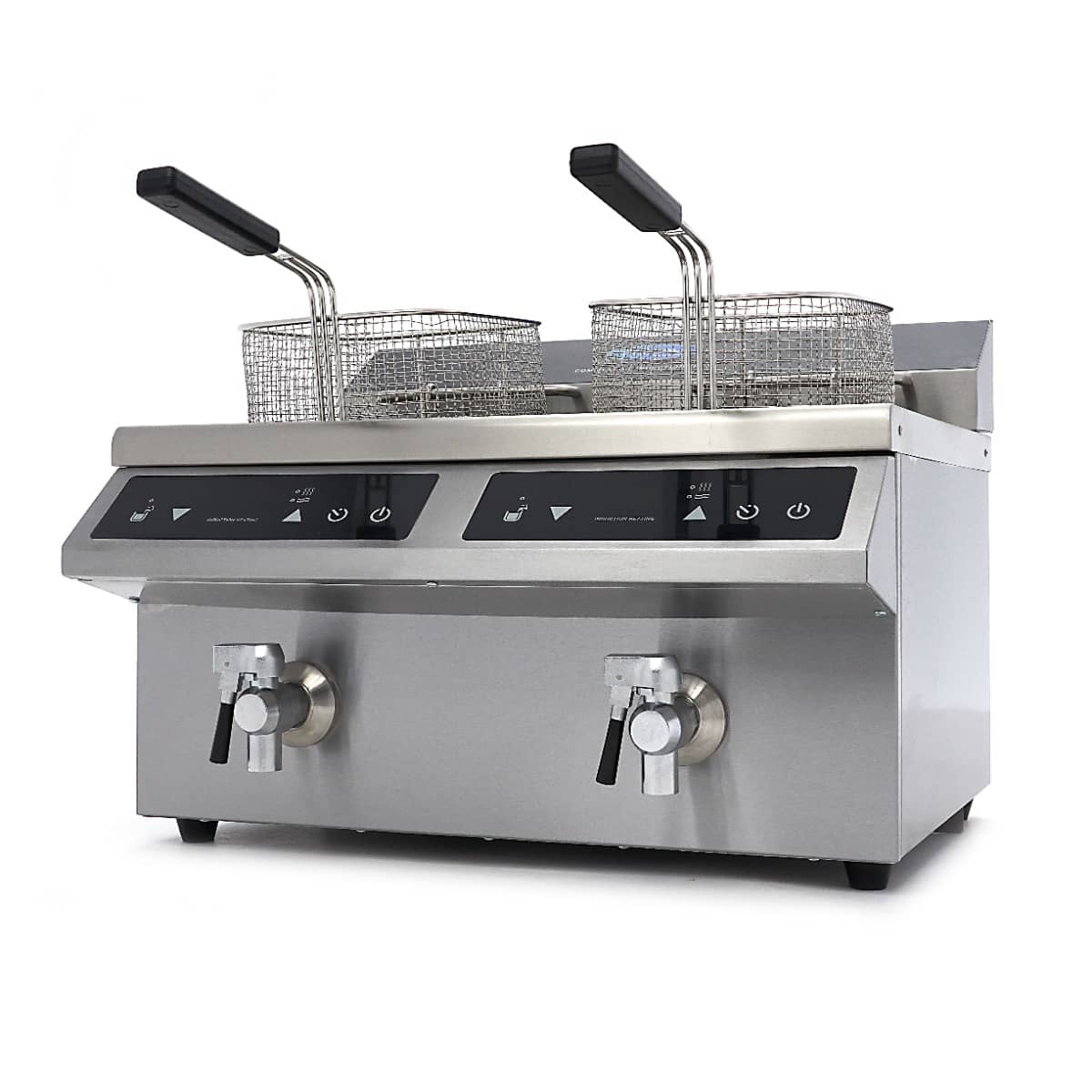 Deep Fryer - 2 x 8L - 2 Baskets - with Drain Tap - Induction — 5