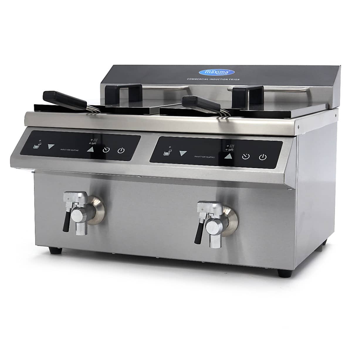 Deep Fryer - 2 x 8L - 2 Baskets - with Drain Tap - Induction — 7