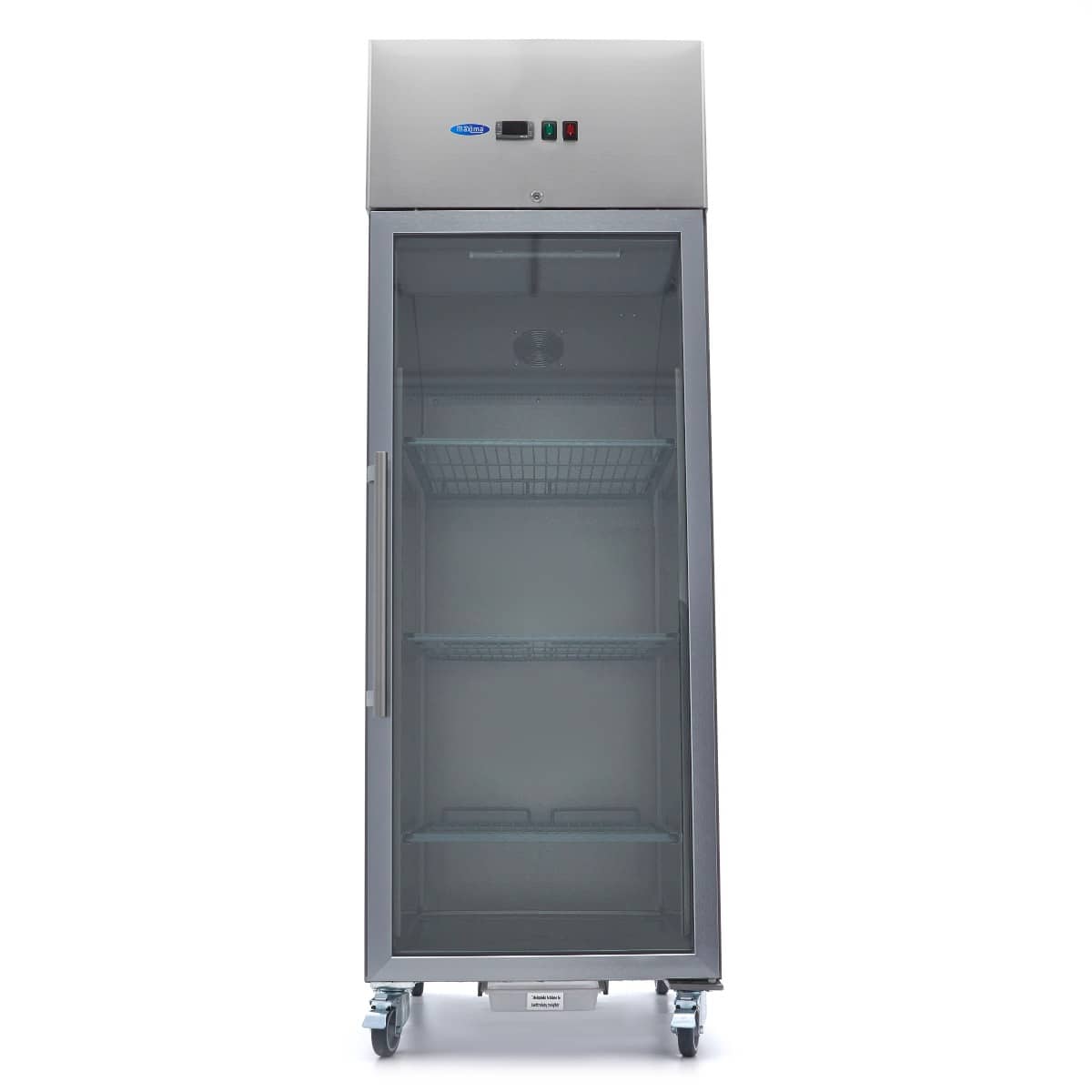 Fridge - 600L - 3 Adjustable Shelves (2/1GN) - Stainless Steel - with Glass Door — 5
