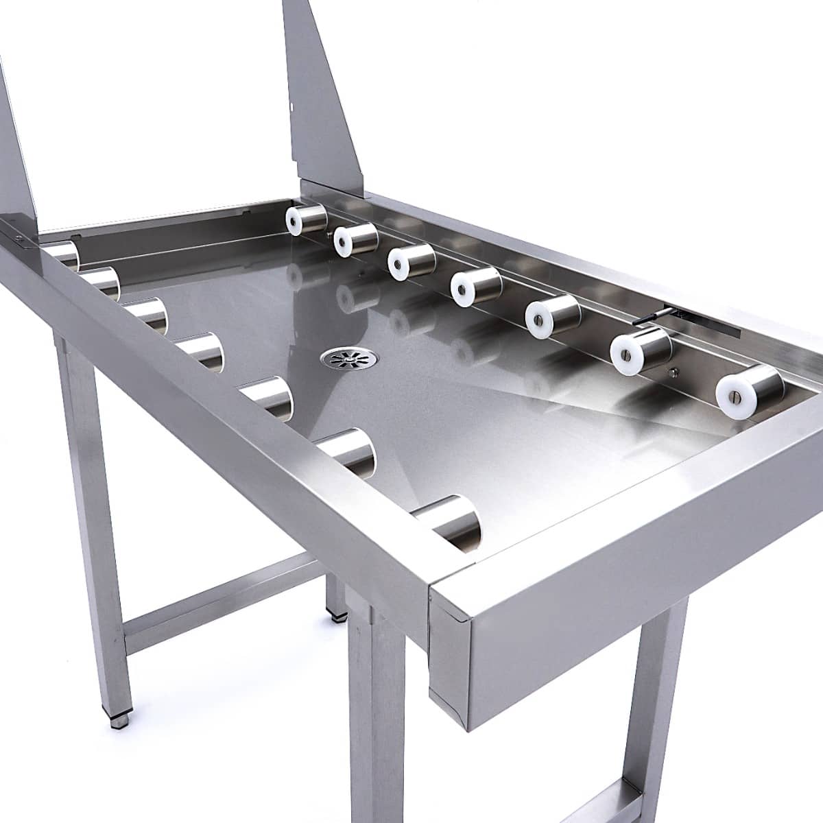 Stainless Steel Straight Roller Table - for Rack Conveyor Dishwasher — 6