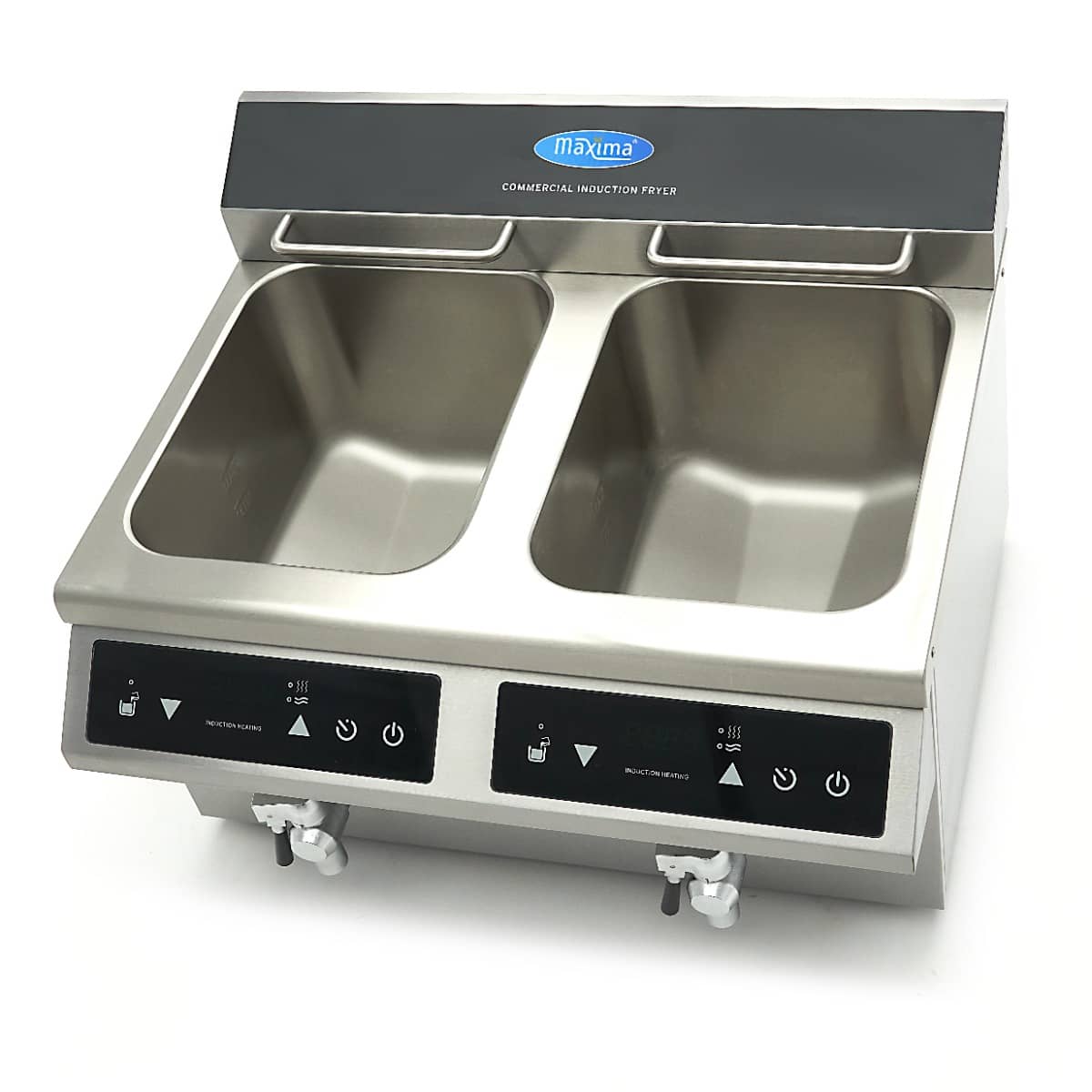Deep Fryer - 2 x 8L - 2 Baskets - with Drain Tap - Induction — 8