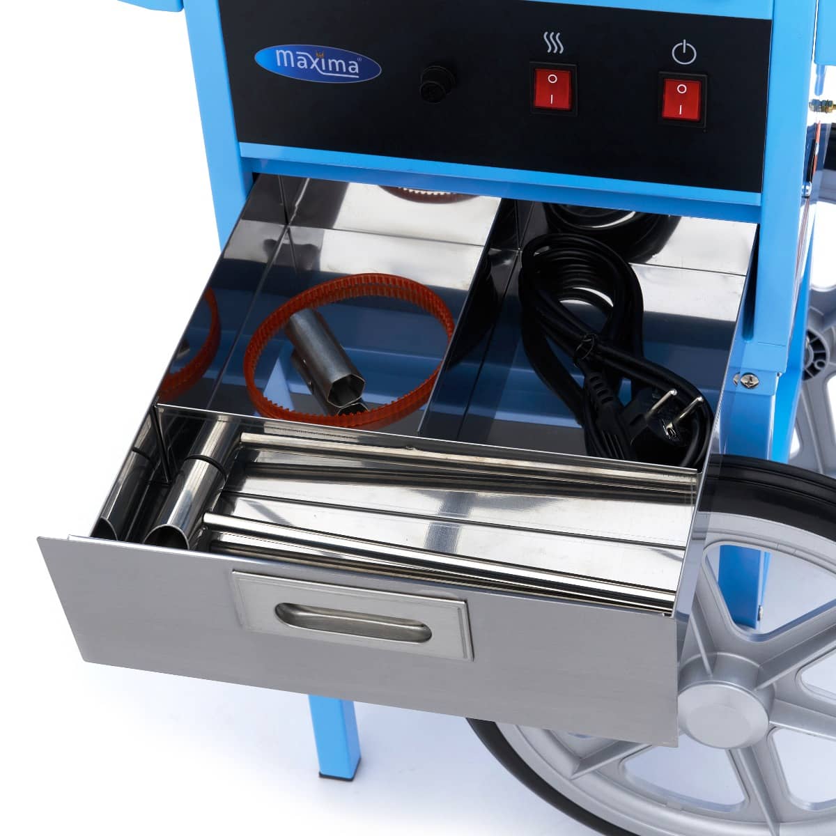 Candy Floss Machine – Ø 52cm – Blue – with Cart — 13