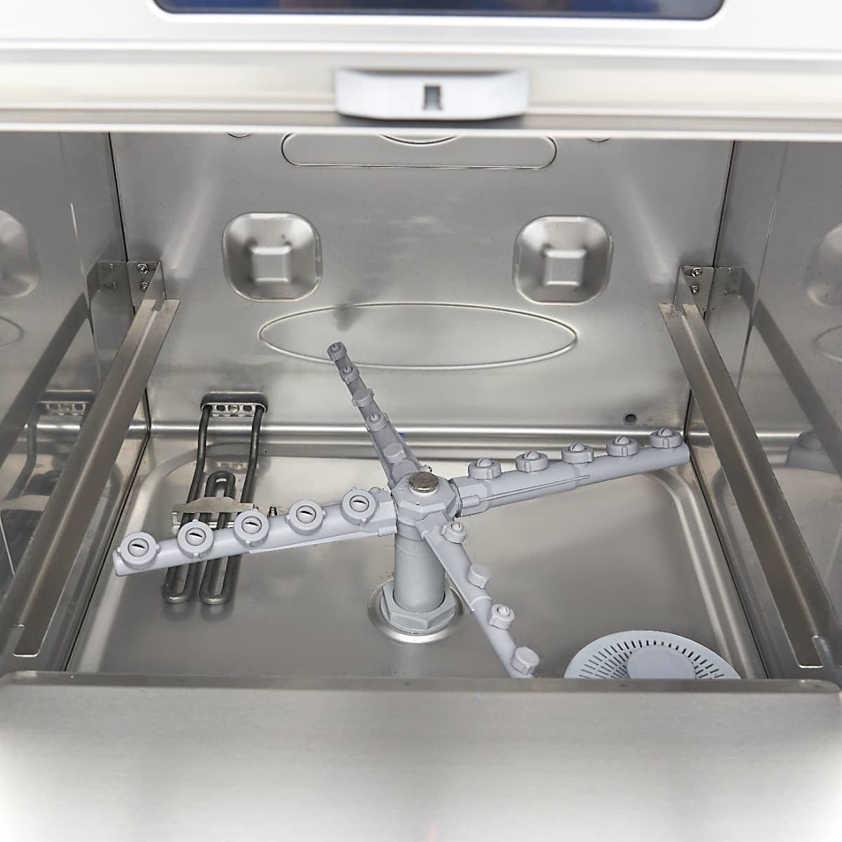 Undercounter Dishwasher - 50 x 50cm - with Drain, Rinse Aid and Soap Pump - Digital Display - 400V — 10