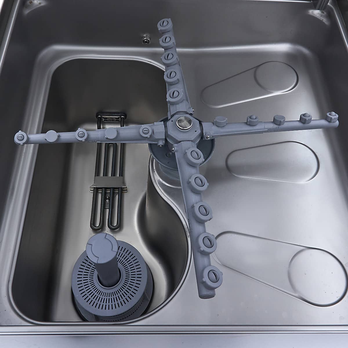 Pass Through Dishwasher - 50 x 50cm - With Rinse Aid and Soap Pumps - Digital Display - 400V — 12