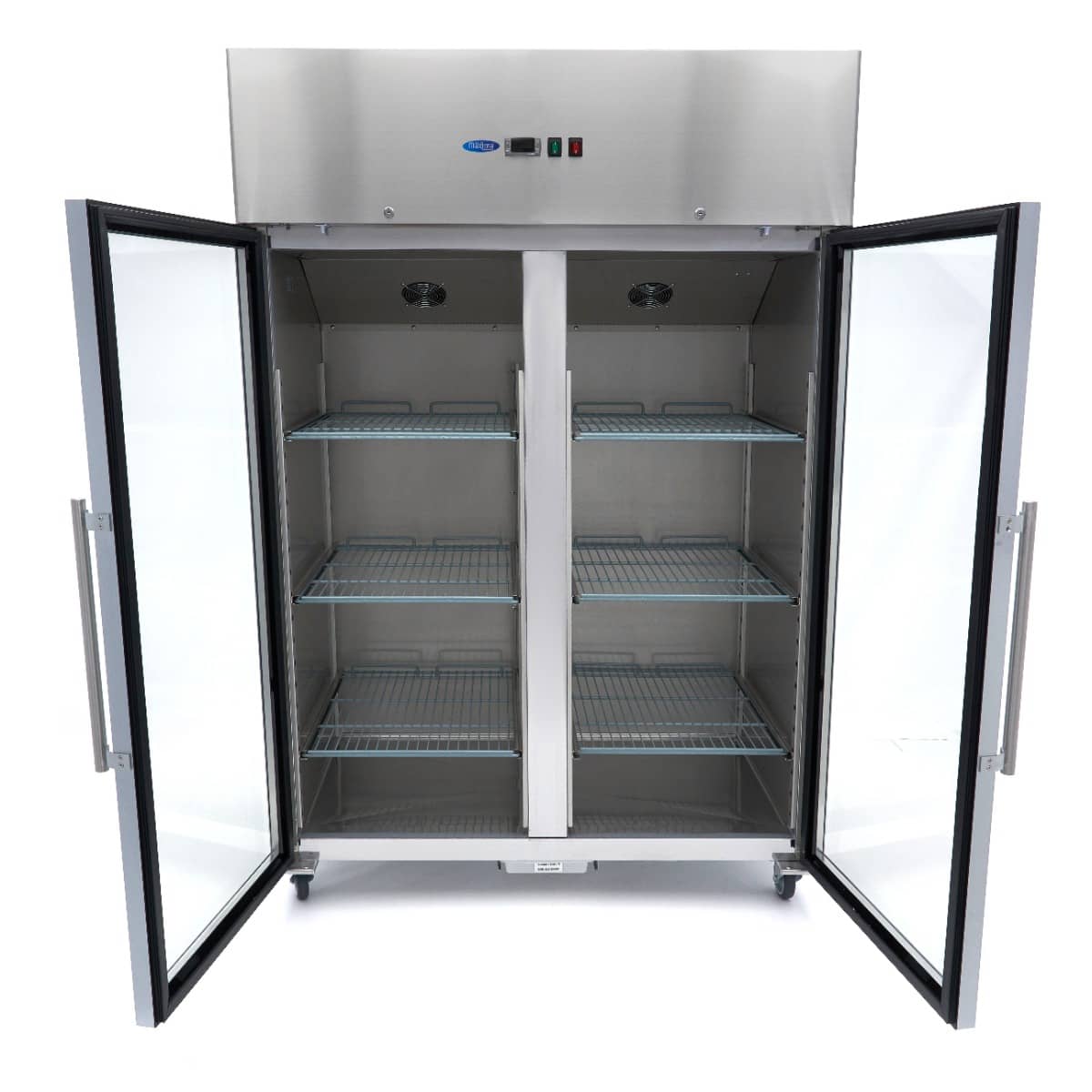 Freezer - 1200L - 6 Adjustable Shelves (2/1GN) - Stainless Steel - with Glass Door — 6