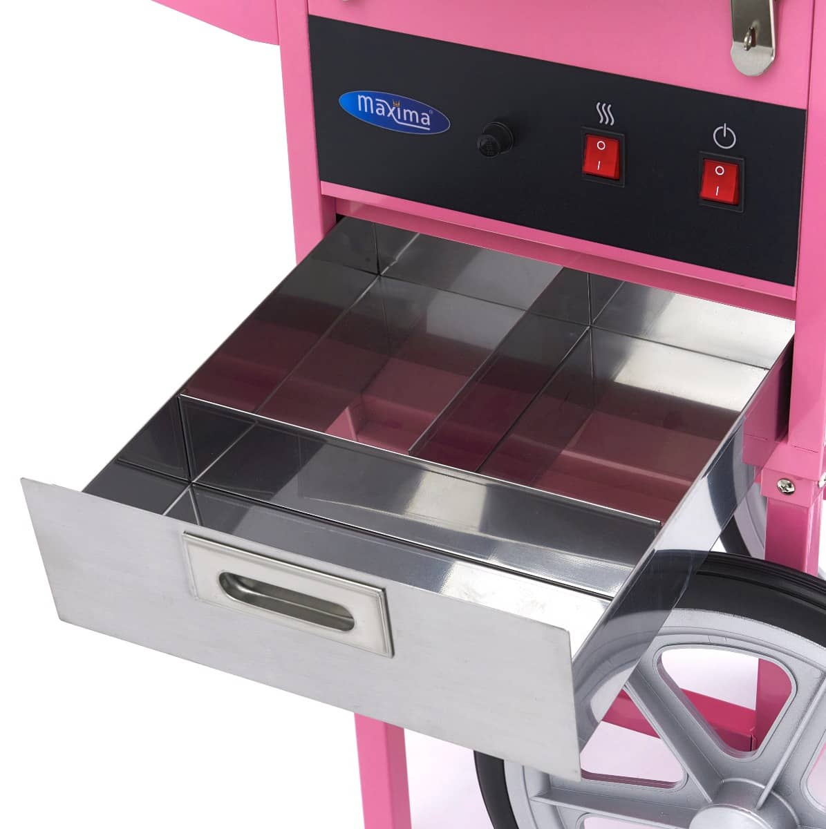 Candy Floss Machine – Ø 52cm – Pink – with Cart — 13