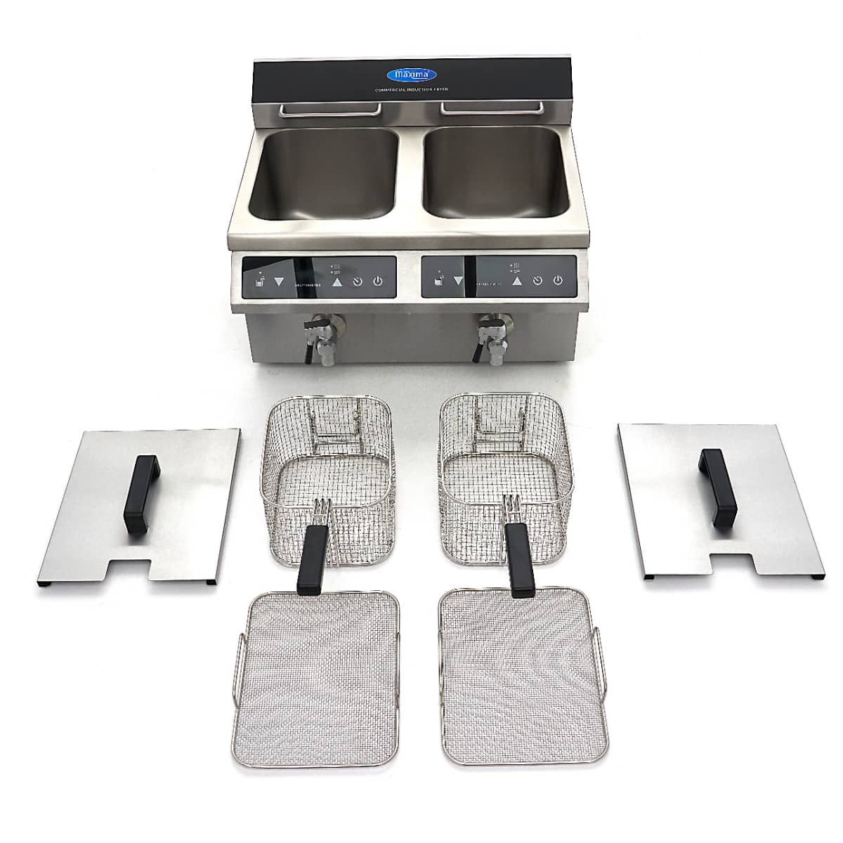 Deep Fryer - 2 x 8L - 2 Baskets - with Drain Tap - Induction — 10