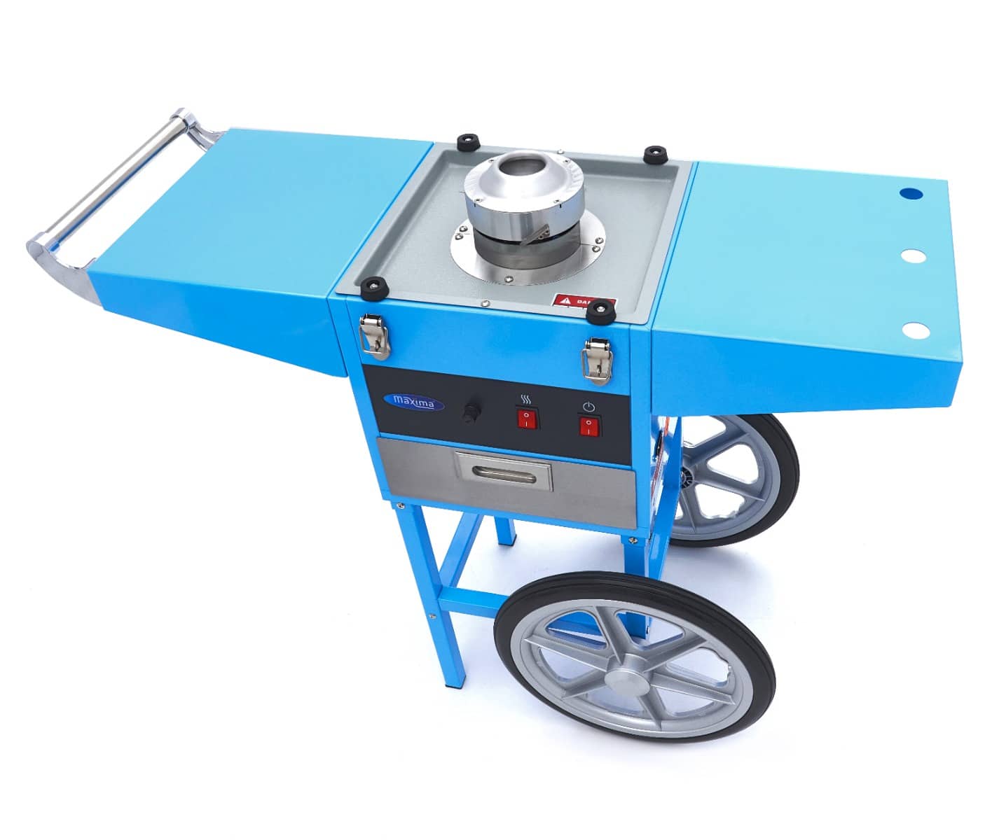 Candy Floss Machine – Ø 52cm – Blue – with Cart — 11