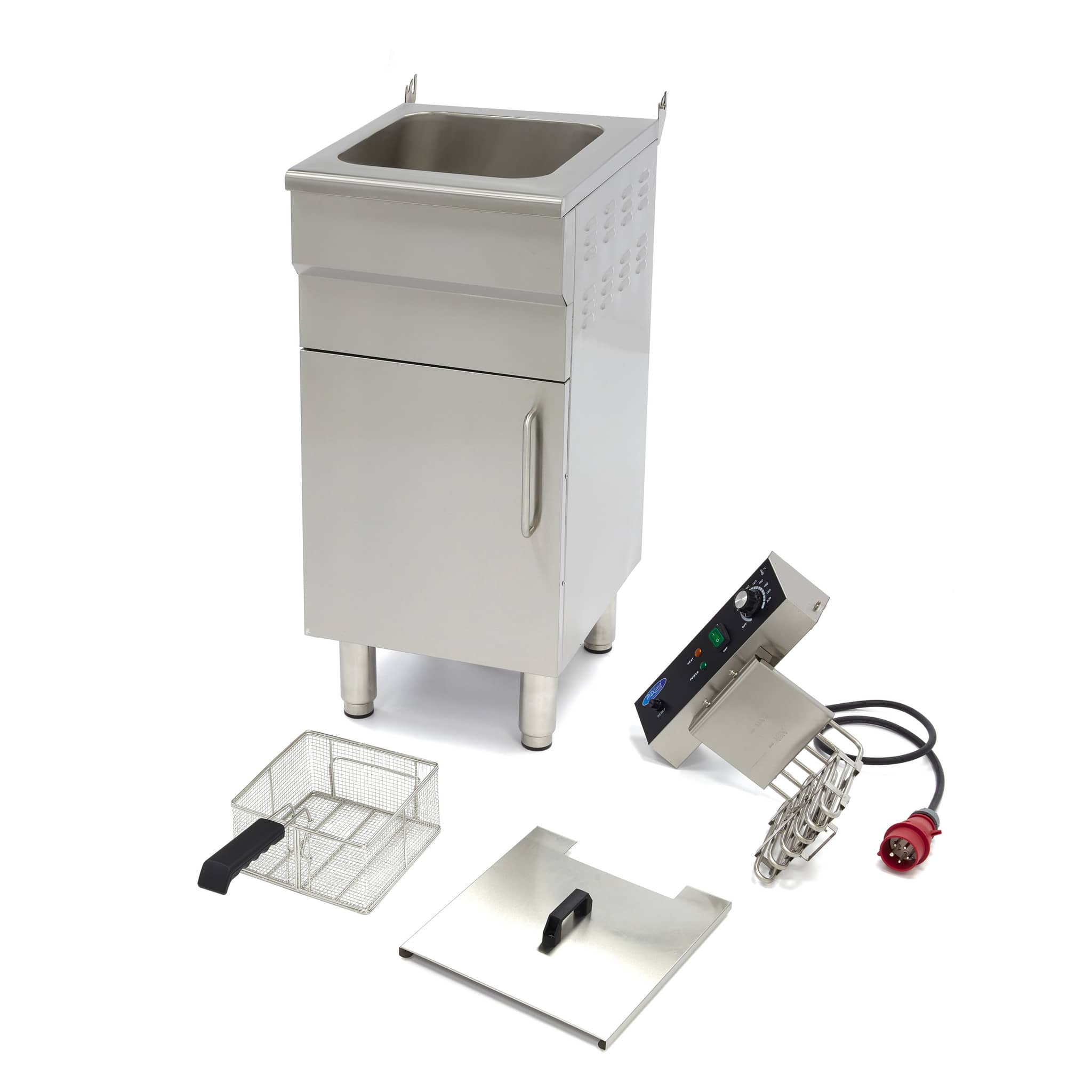 Deep Fryer - 16L - 1 Basket - with Drain Tap and Stand - 400V — 8