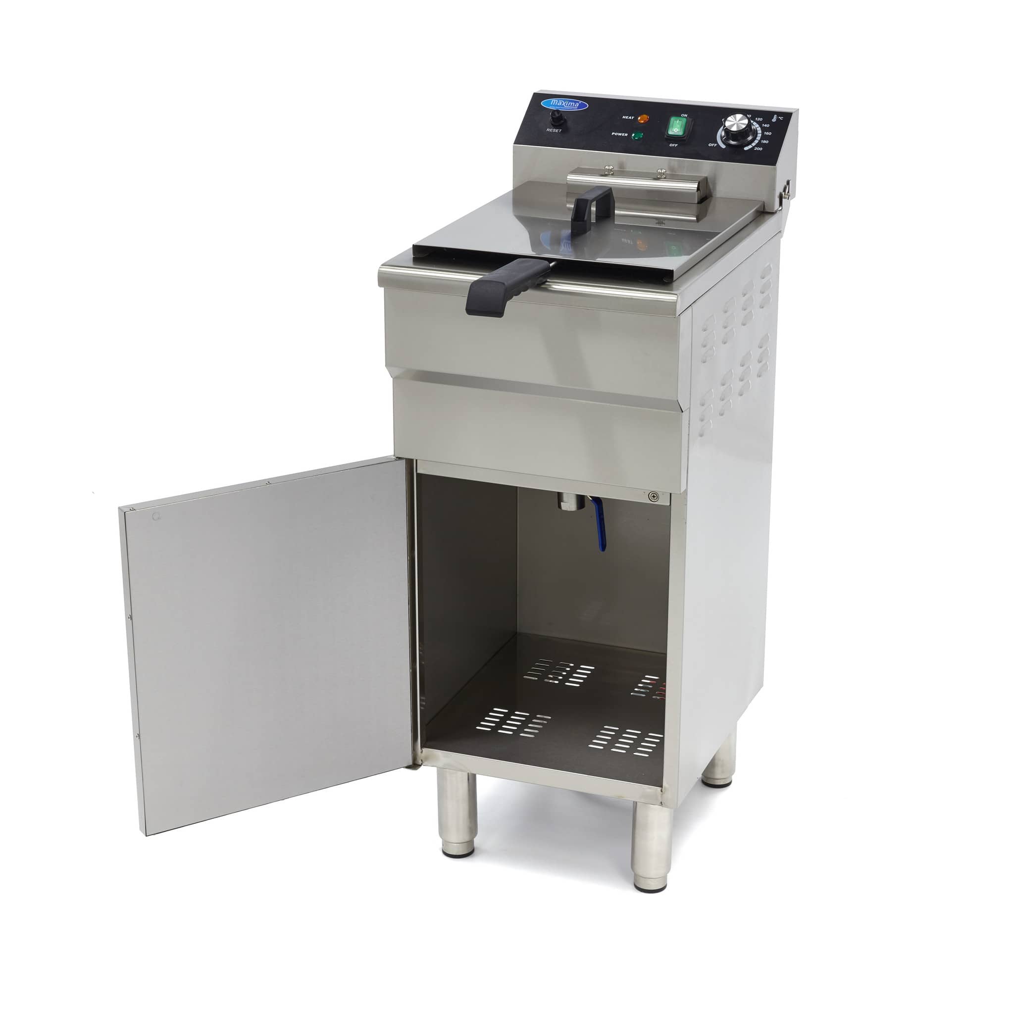 Deep Fryer - 16L - 1 Basket - with Drain Tap and Stand - 400V — 7