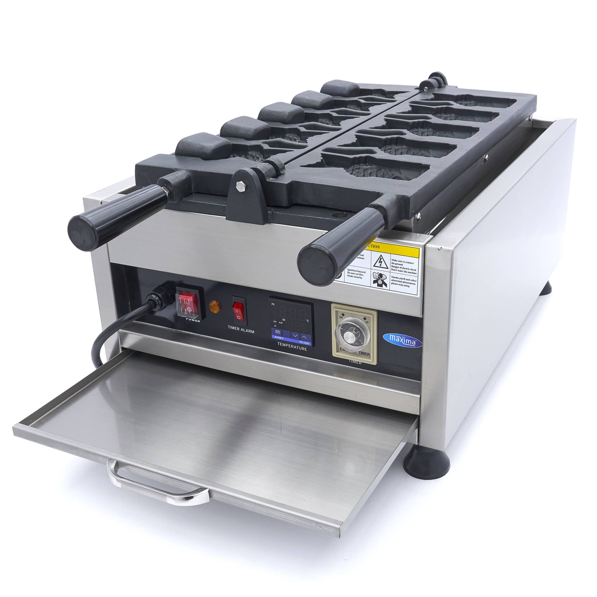 Waffle Maker - 5 Taiyaki / Fish Shapes - Rotatable - Digital — 8