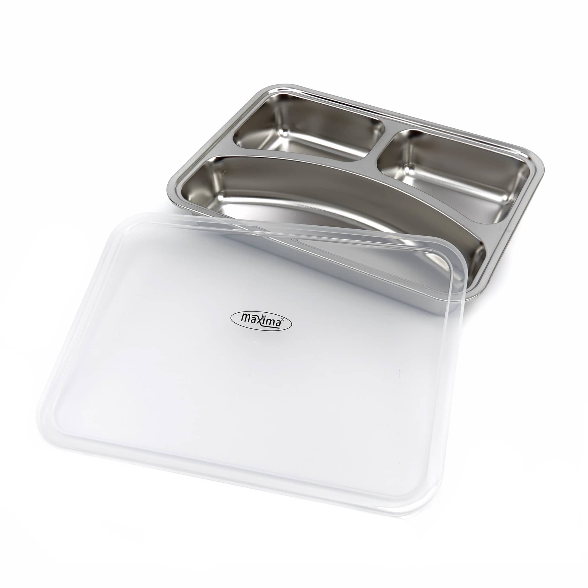 Lid for 3 Compartment Plate - Plastic - Dishwasher Safe — 4