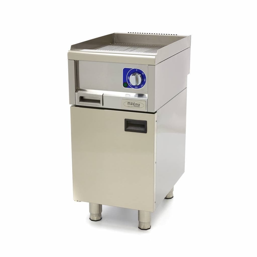 Commercial Grade Griddle - Grooved - Single Unit - 60cm Deep - Electric — 6