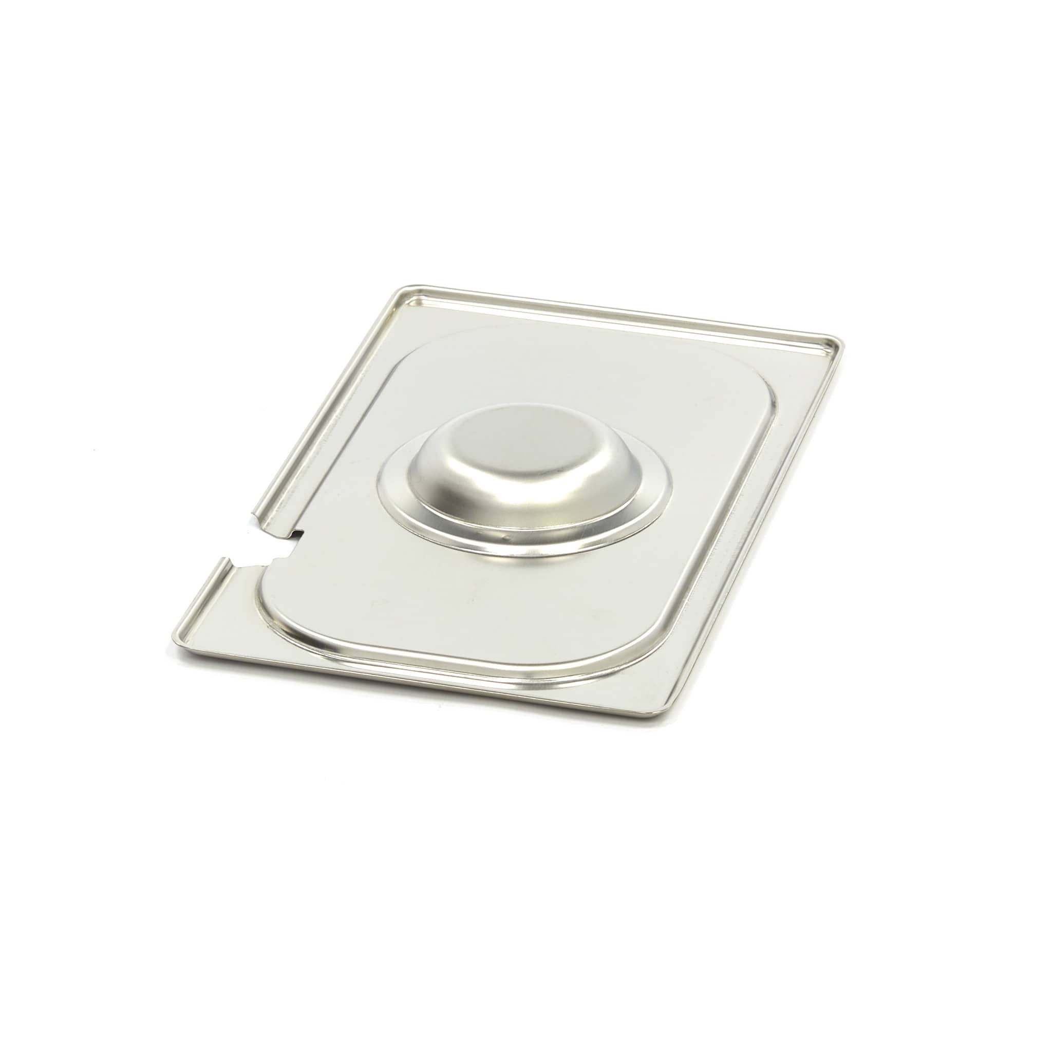 Gastronorm Lid - 1/4 GN - Stainless Steel - with Recess — 2
