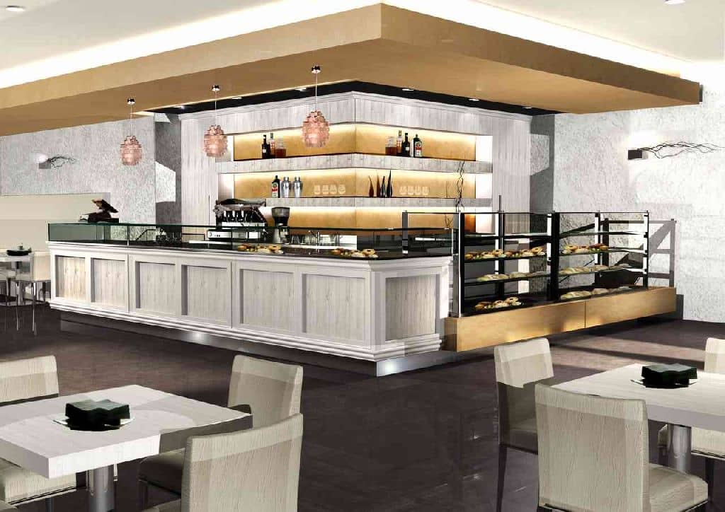 Linie profesională bar cu retro-bar frigorific Best Cold seria Ambra, iluminare LED, Italia — 2