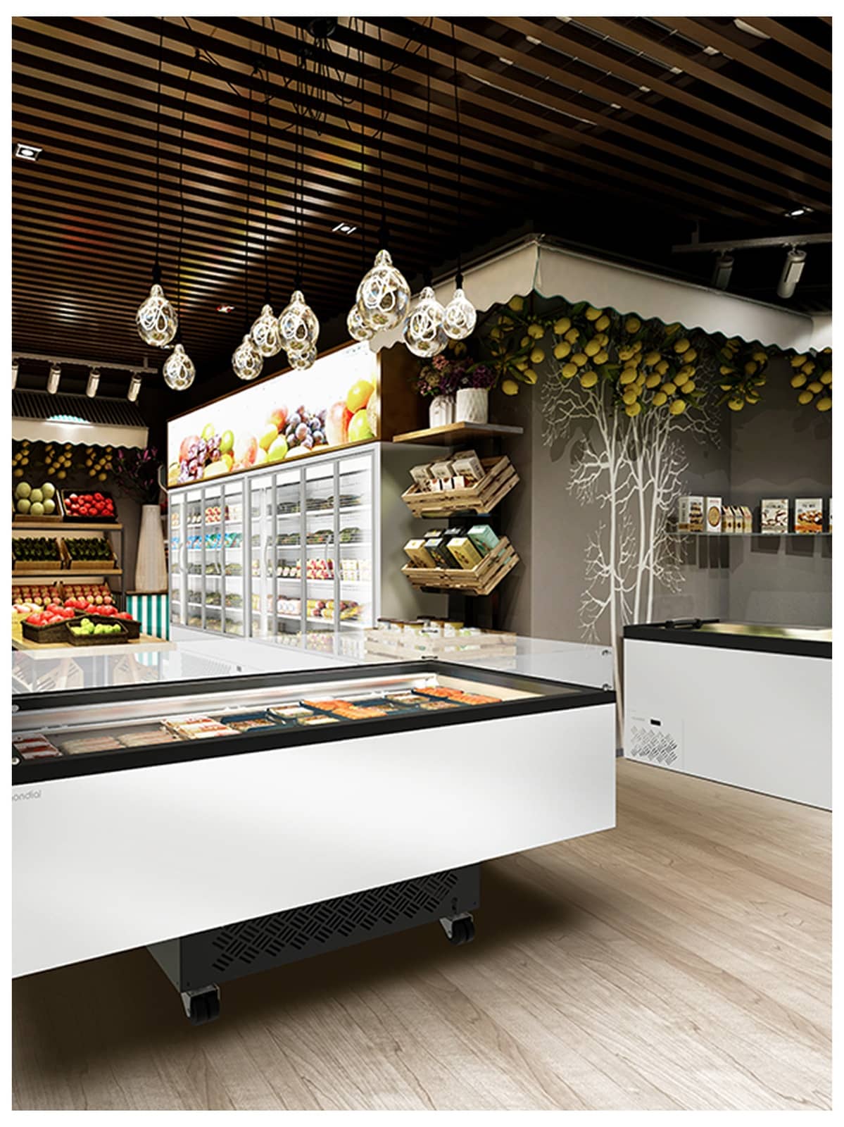 Insulă frigorifică orizontală comercială Mondial Framec seria OASI A (-25°C +5°C), Italia — 4