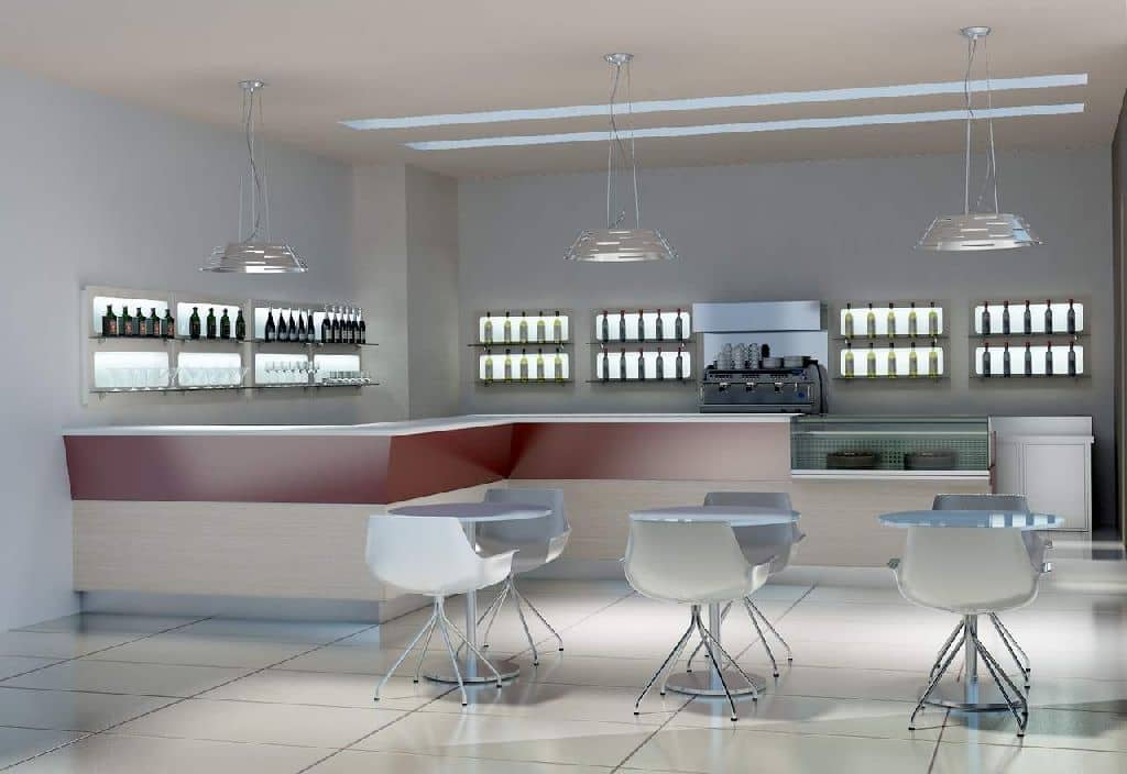 Linie mobilier bar de lux cu front retroiluminat Best Cold seria Onice, Italia — 3