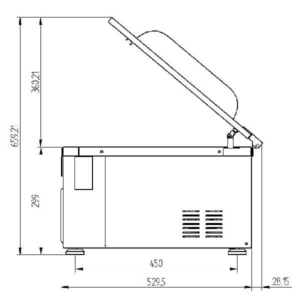 Mașină profesională de ambalat în vid de banc Waage DVA Professional (Display LCD 5 inch & 20 Programe) 350 (bară 350 mm), Italia — 5