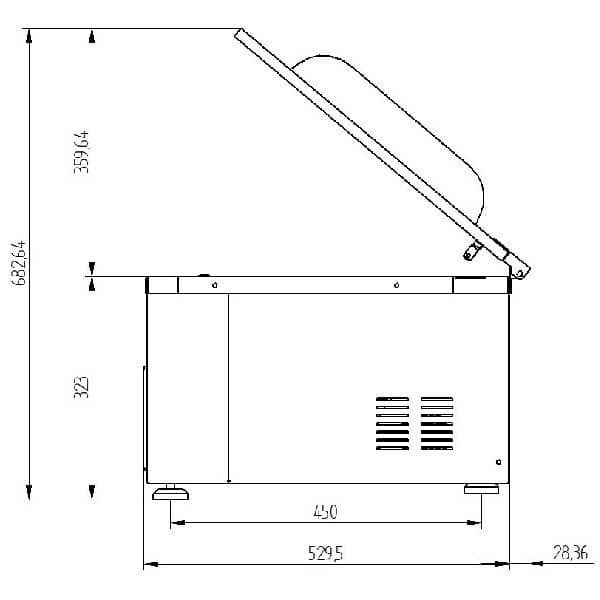 Mașină profesională de ambalat în vid de banc Waage Touch Smart Professional (Touchscreen 7 inch & Si Chef) 350 (bară 350 mm), Italia — 4