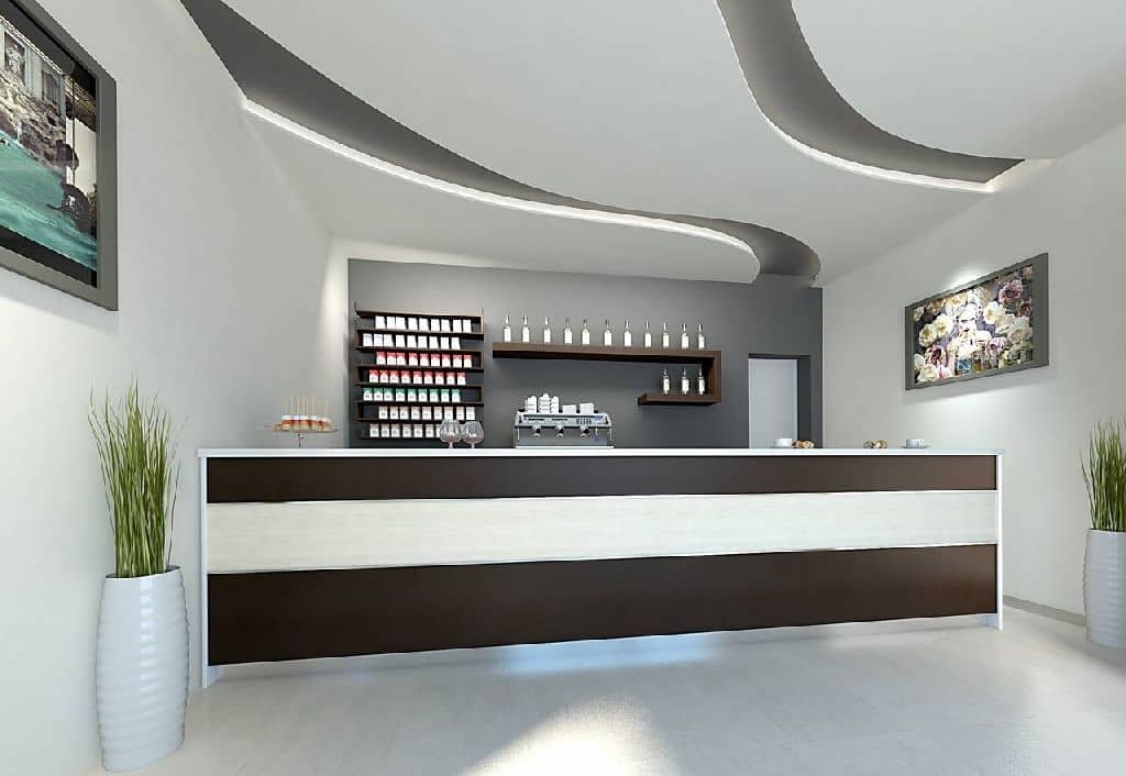 Mobilier bar profesional cu finisaj metalic și masa frigorifică Best Cold seria Zaffiro, Italia — 4