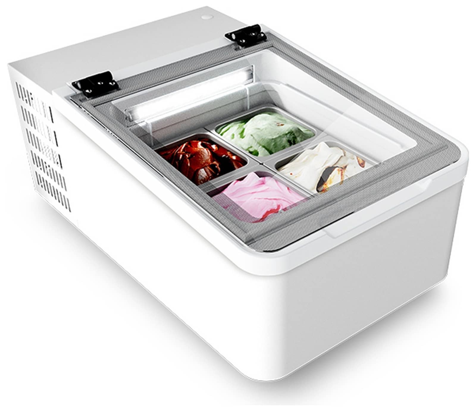 Vitrină frigorifică verticală pentru patiserie și înghețată Mondial Framec seria MINI CREAM, Italia — 3