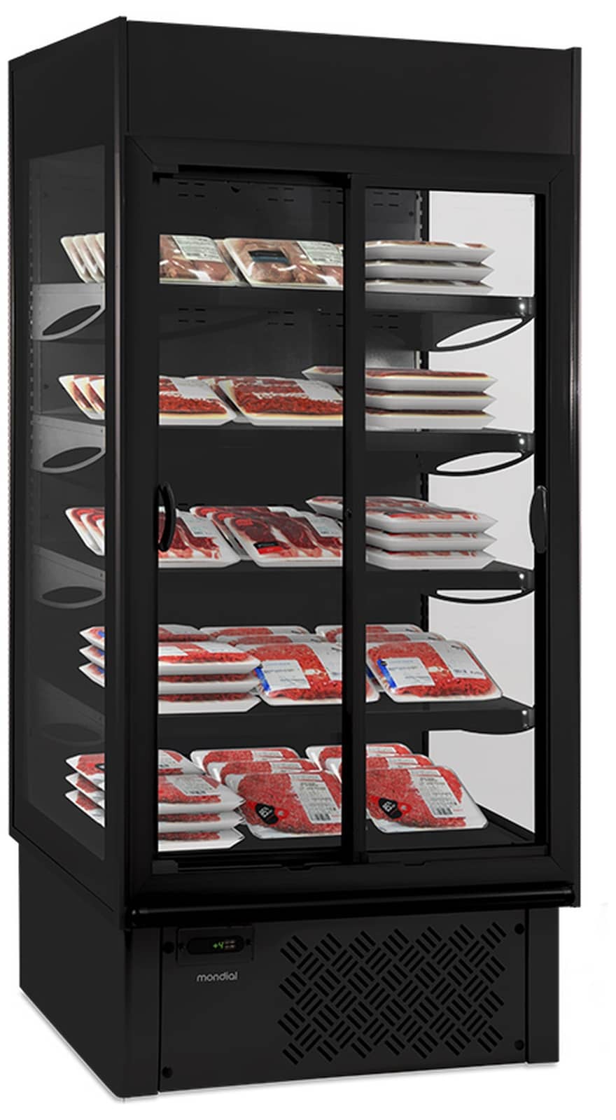 Vitrină frigorifică murală multideck de prezentare Mondial Framec seria SUPERSUNNY SD (+0°C +10°C), Italia — 2