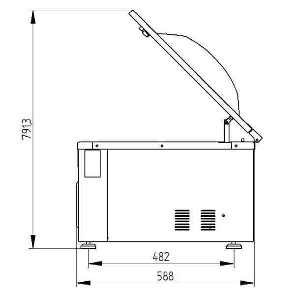 Mașină profesională de ambalat în vid de banc Waage DVA Professional (Display LCD 5 inch & 20 Programe) 410 (bară 410 mm), Italia — 5