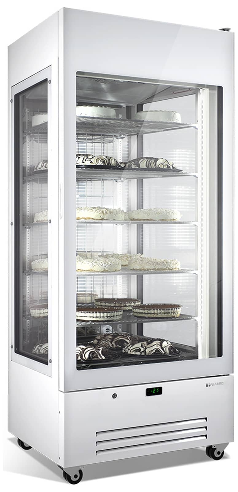 Vitrină frigorifică verticală pentru patiserie și înghețată Mondial Framec seria VENERE 90 W, Italia — 2