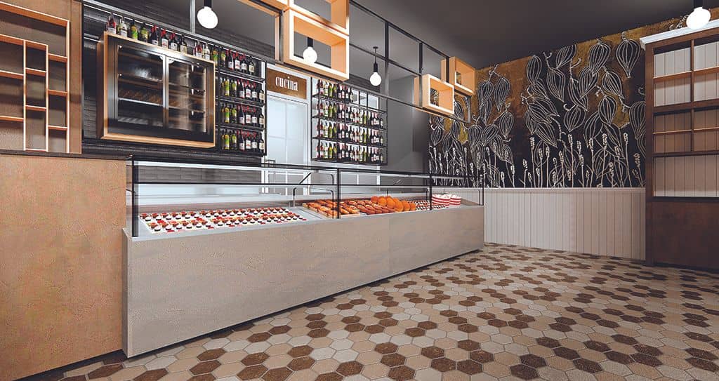 Linie bar modular cu baze inox și refrigerare Best Cold seria Anversa, Italia — 2