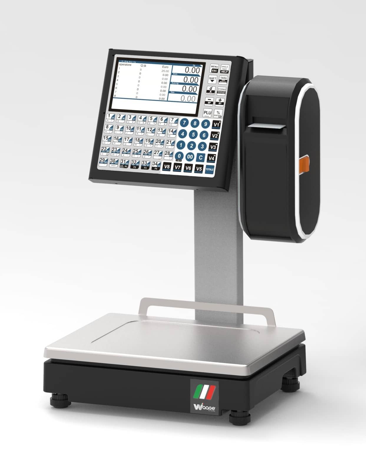 Cântar comercial electronic multifuncțional din oțel inox Waage SUPRA, Italia — 2