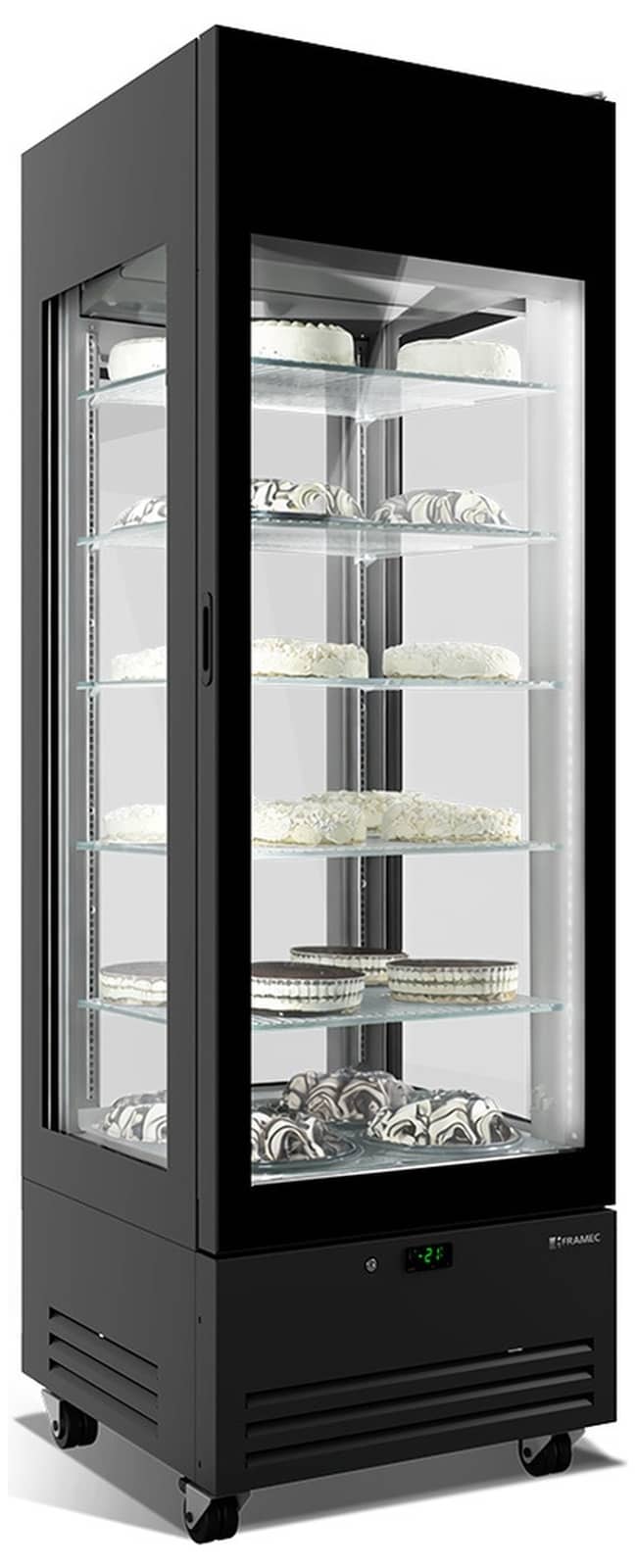 Vitrină frigorifică verticală pentru patiserie și înghețată Mondial Framec seria VENERE 4-VIEW B, Italia — 2