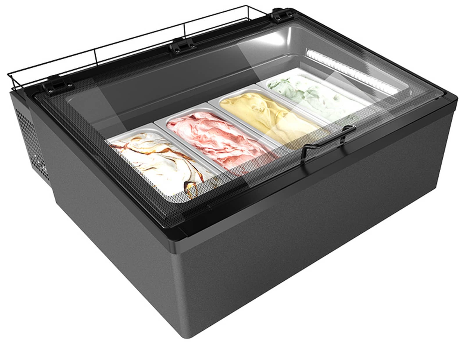 Vitrină frigorifică verticală pentru patiserie și înghețată Mondial Framec seria MINI CREAM 4, Italia — 3