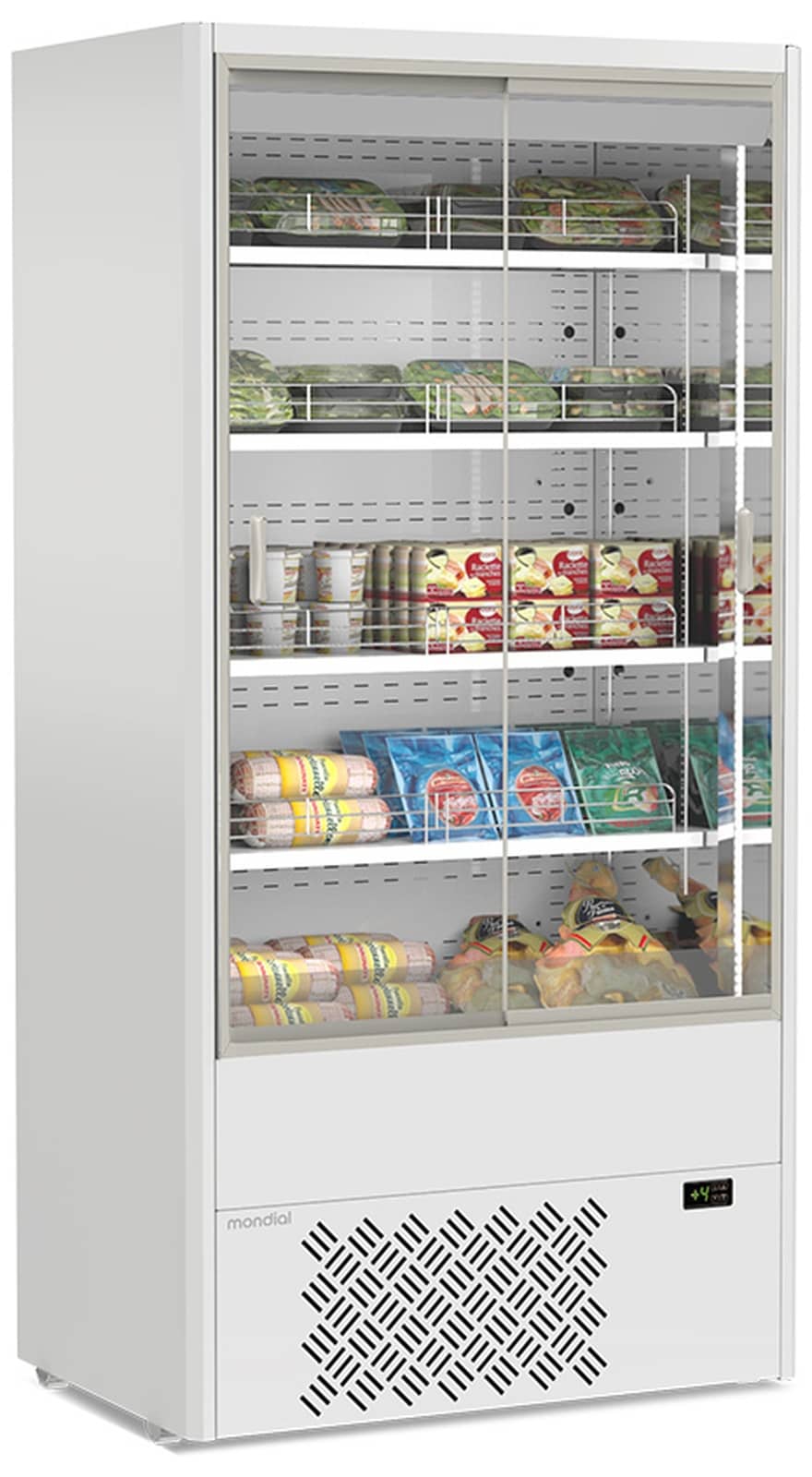 Vitrină frigorifică murală multideck de prezentare Mondial Framec seria MURALES SD (+0°C +4°C), Italia — 2
