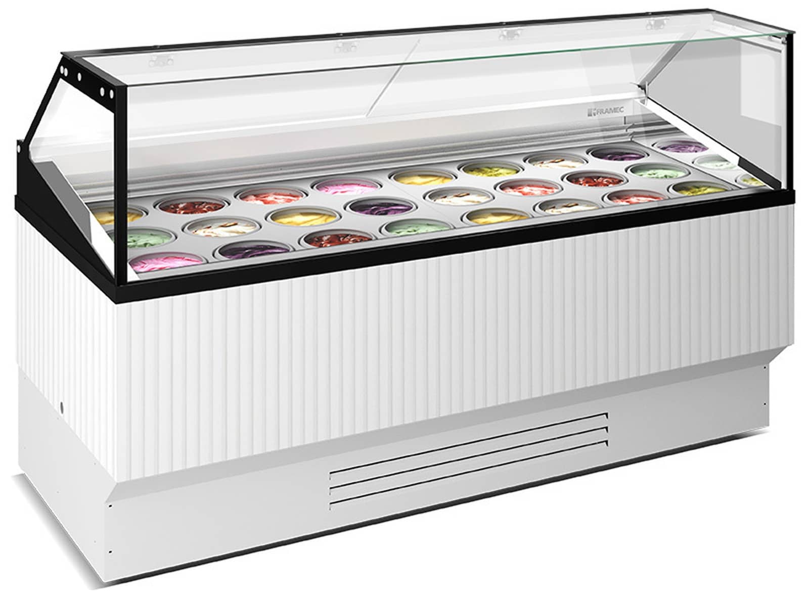 Vitrină frigorifică profesională pentru înghețată Mondial Framec seria RIMINI WHITE (-25°C +10°C), Italia — 4