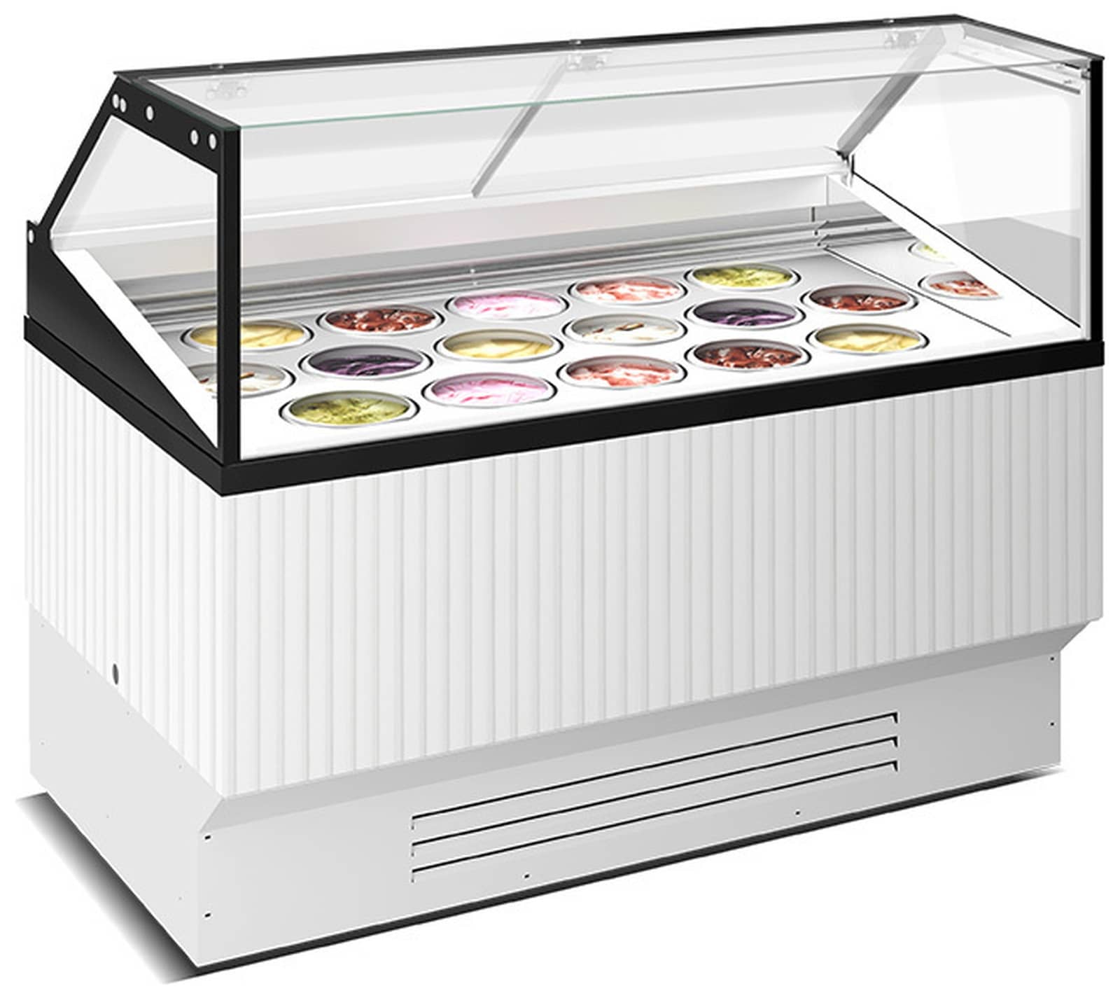 Vitrină frigorifică profesională pentru înghețată Mondial Framec seria RIMINI WHITE (-25°C +10°C), Italia — 3