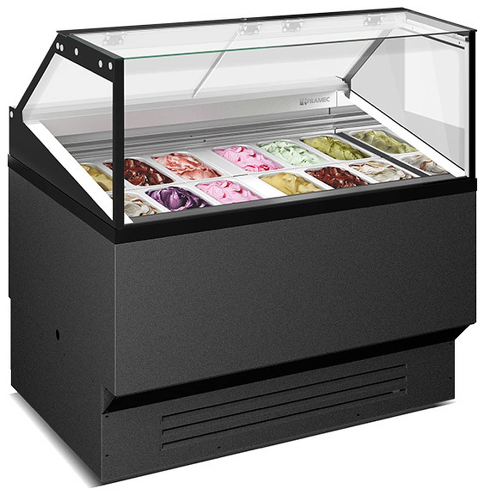 Vitrină frigorifică profesională pentru înghețată Mondial Framec seria RIMINI GLITTER (-25°C +10°C), Italia — 2