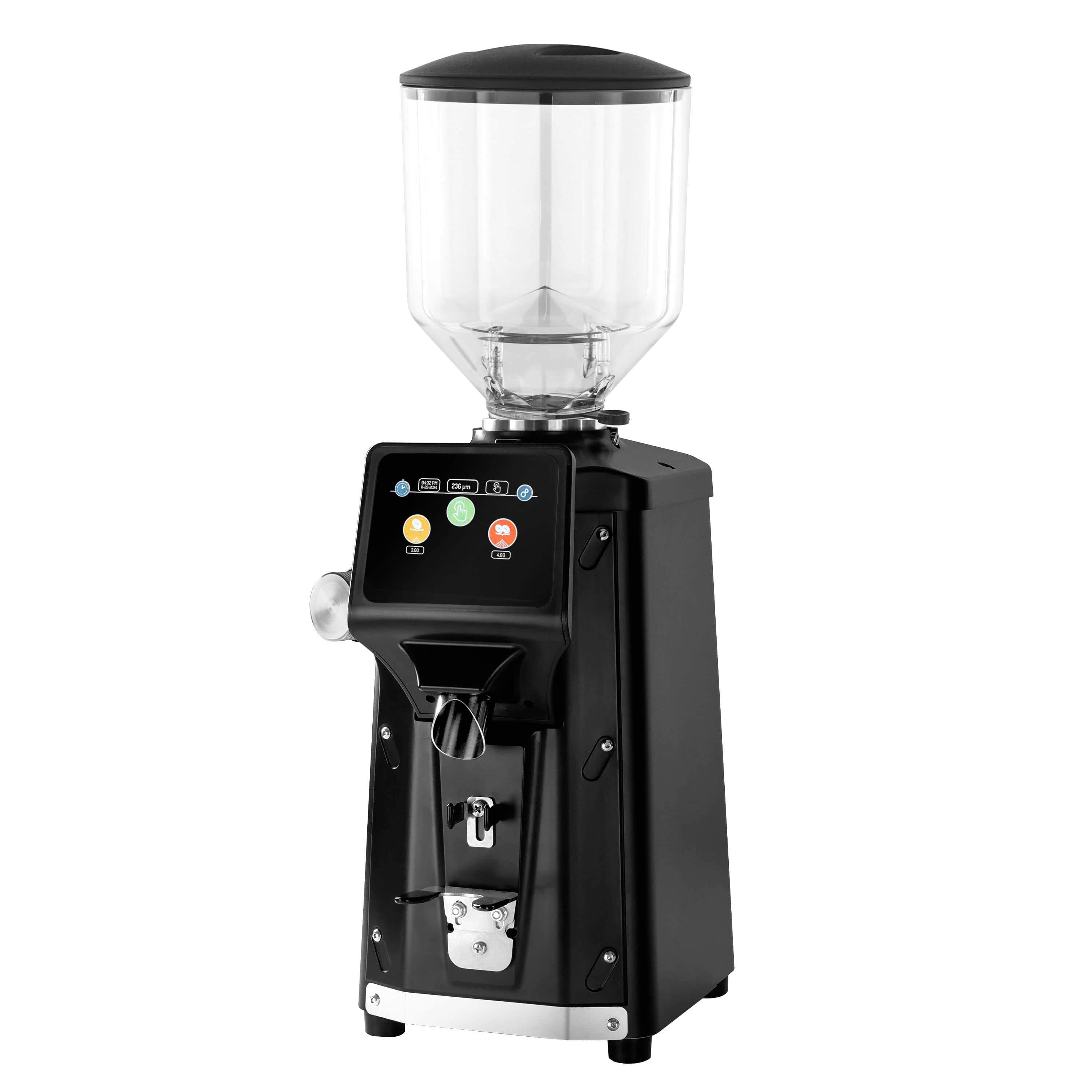Râșniță de cafea profesională - recipient 1,2 kg - cu sistem de răcire - Ø 83 mm cuțite plate - detectare automată a suportului cu sită - carcasă din aluminiu - negru — 5