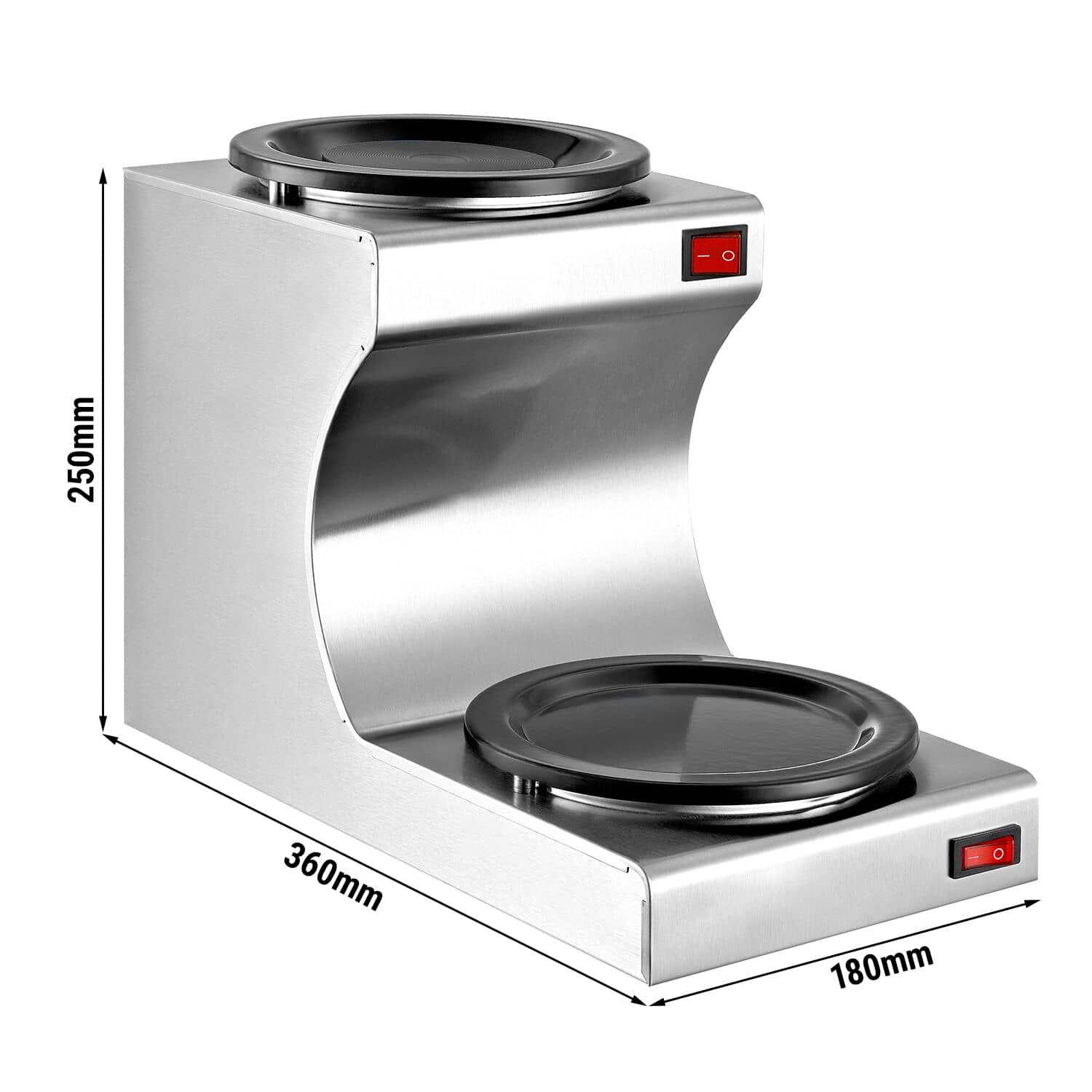 Placă de menținere a căldurii – 160 W – pentru 2 ceainice sau cafetiere cu diametrul de 174 mm fiecare — 3