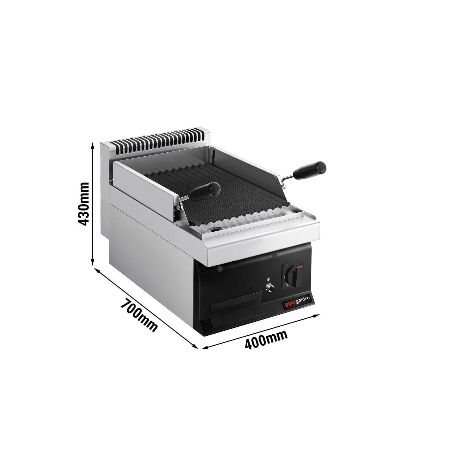 Grătar cu gaz cu pietre vulcanice- 7 kW - Grătar înclinabil — 3