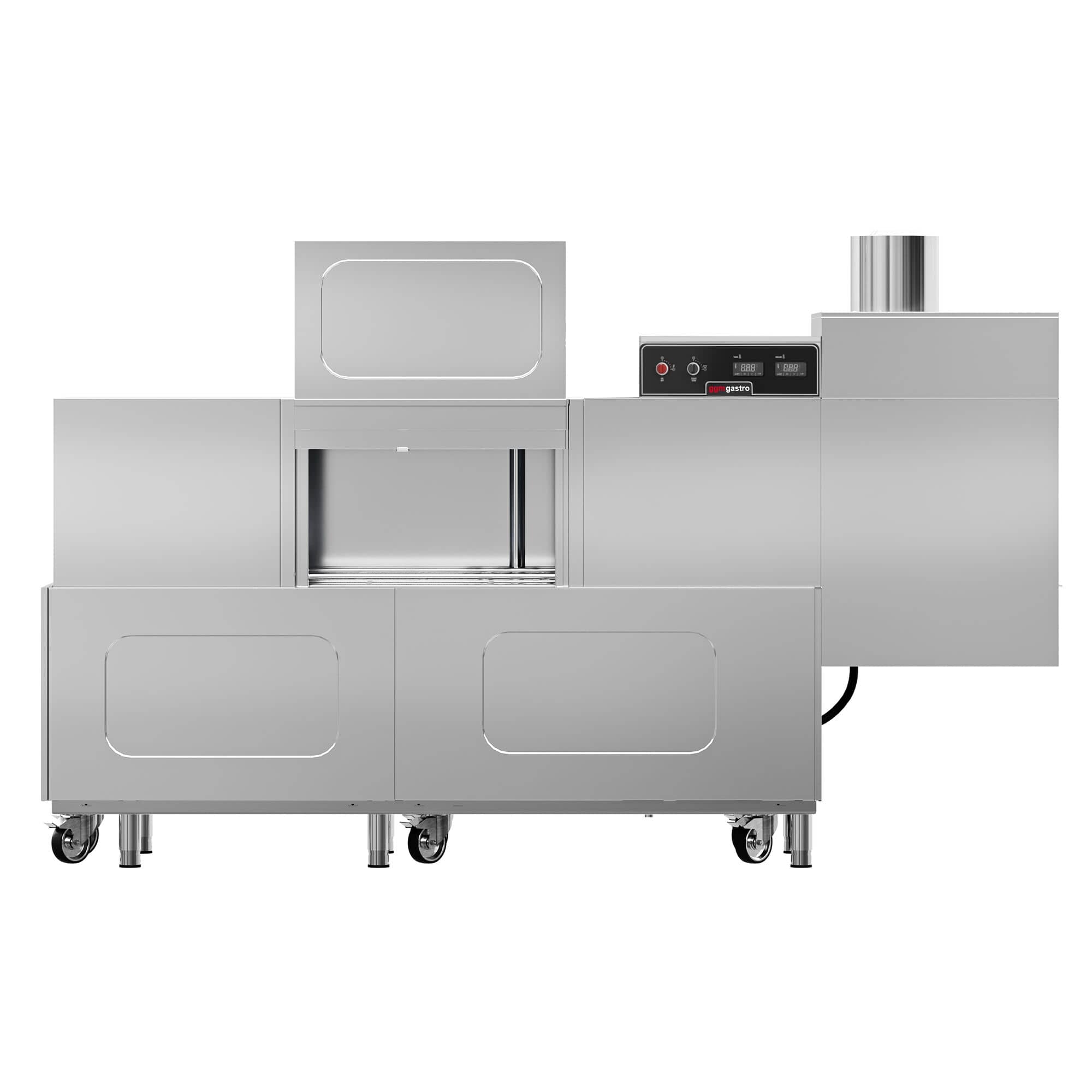 Mașină de spălat cu bandă transportoare – digitală – 31 kW – cu uscător – incluzând masa de alimentare pe stânga și masa de evacuare pe dreapta — 5